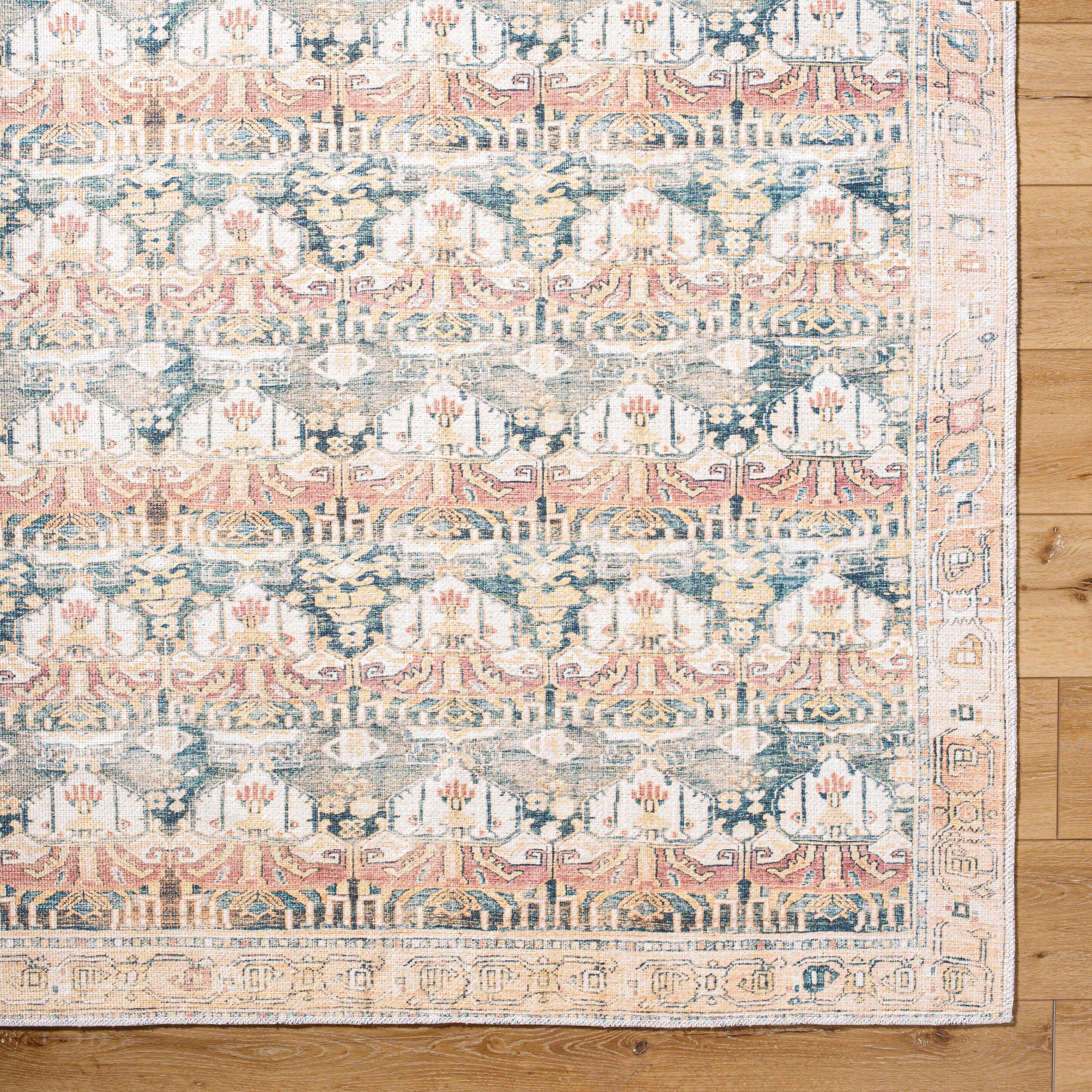 Surya Amelie AML-2397 Medium Green Machine Washable Area Rug by LIVABLISS