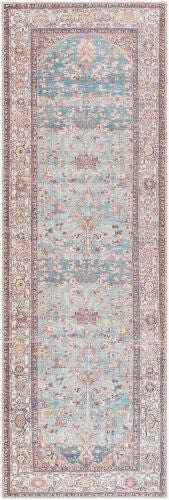 Surya Amelie AML-2399 Pale Blue Machine Washable Area Rug by LIVABLISS