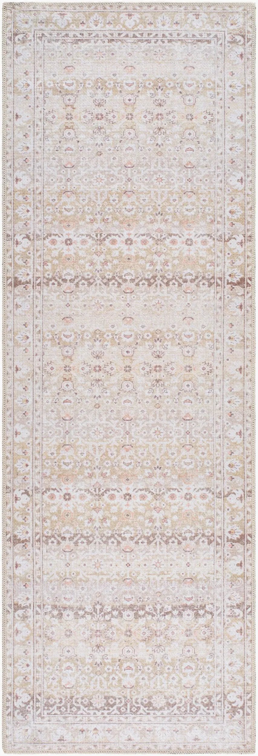Surya Amelie AML-2401 Cream Machine Washable Area Rug by LIVABLISS