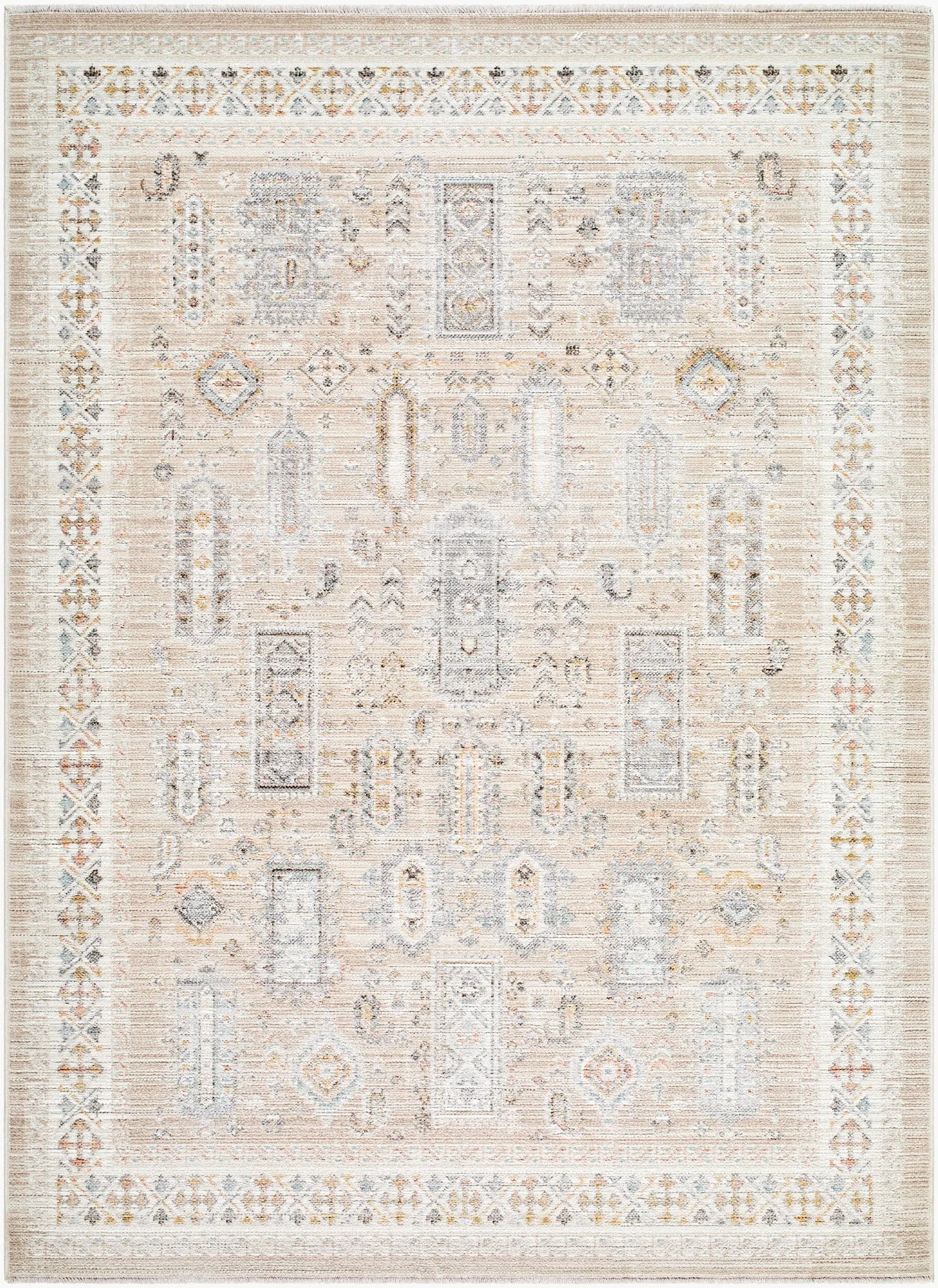 Amir AMR-2300 Beige Area Rug by LIVABLISS