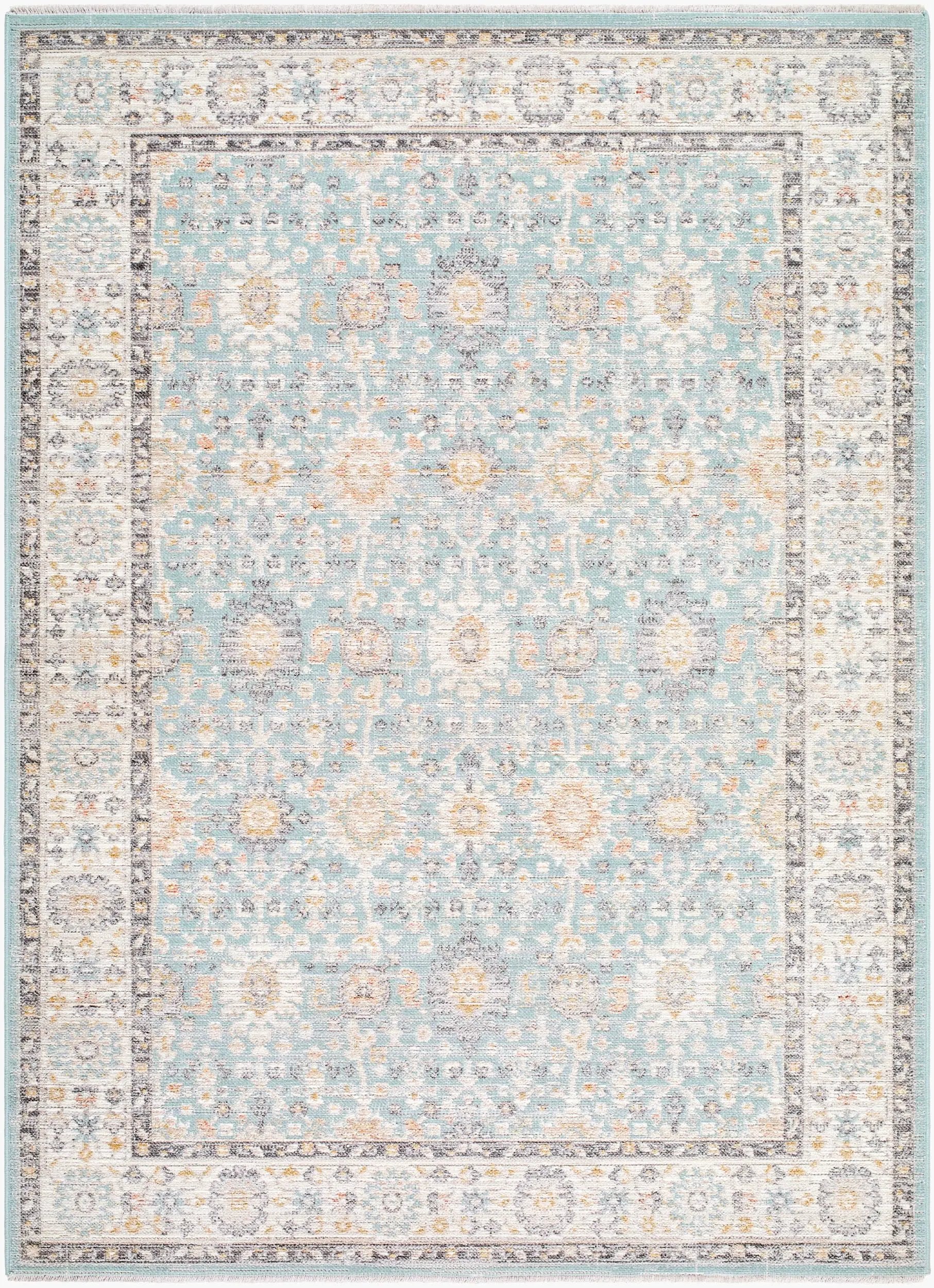 Amir AMR-2304 Blue Area Rug by LIVABLISS