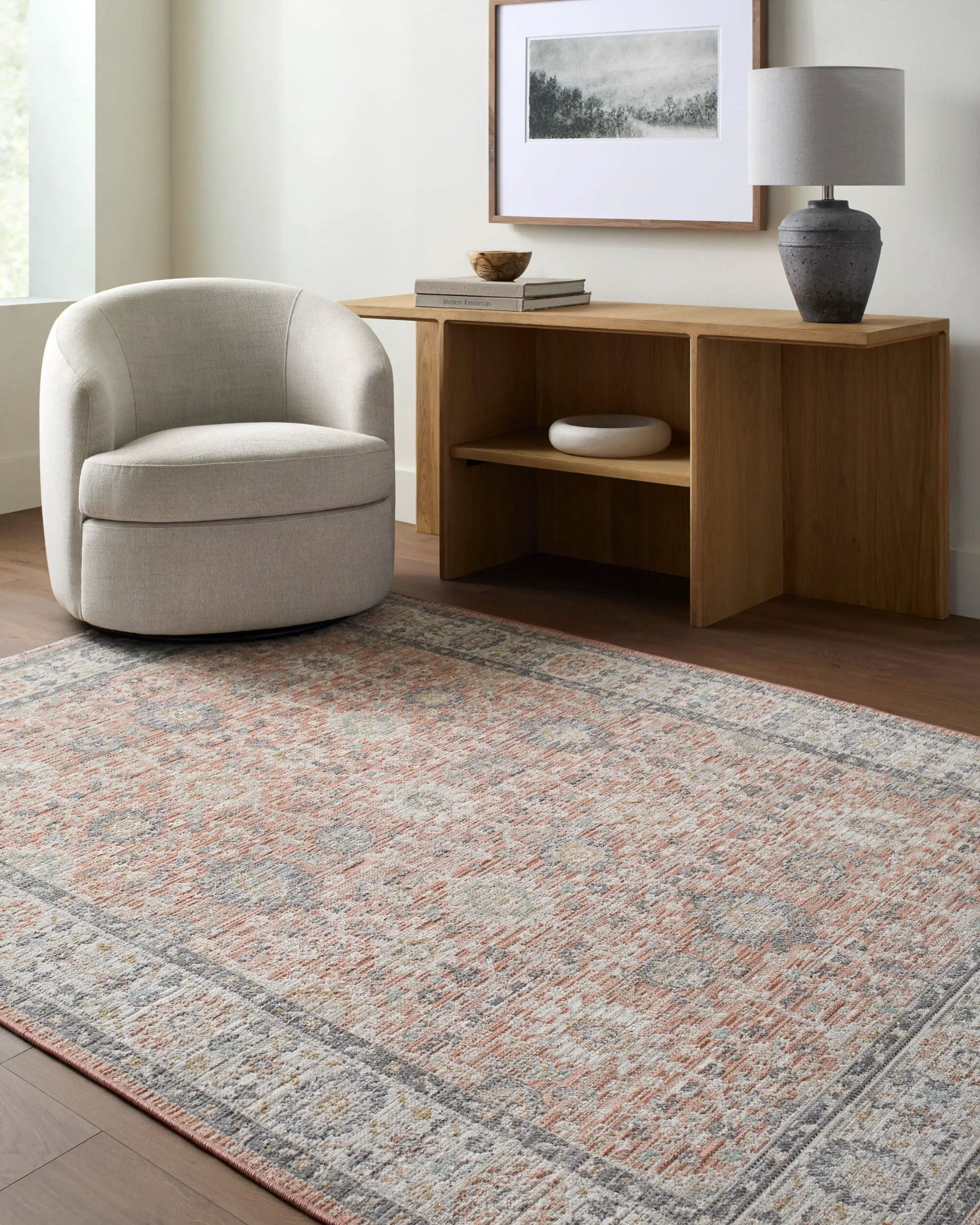 Amir AMR-2305 Rose Area Rug by LIVABLISS