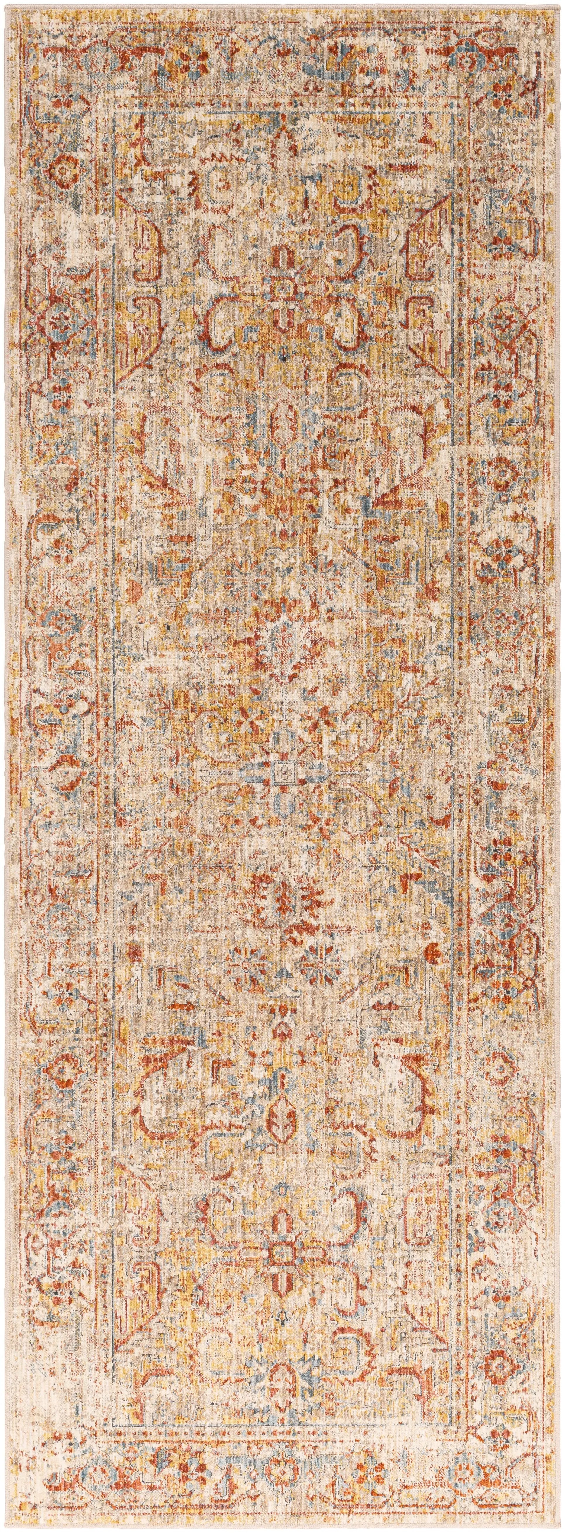 Aspendos APS-2318 Light-Gray Area Rug by LIVABLISS
