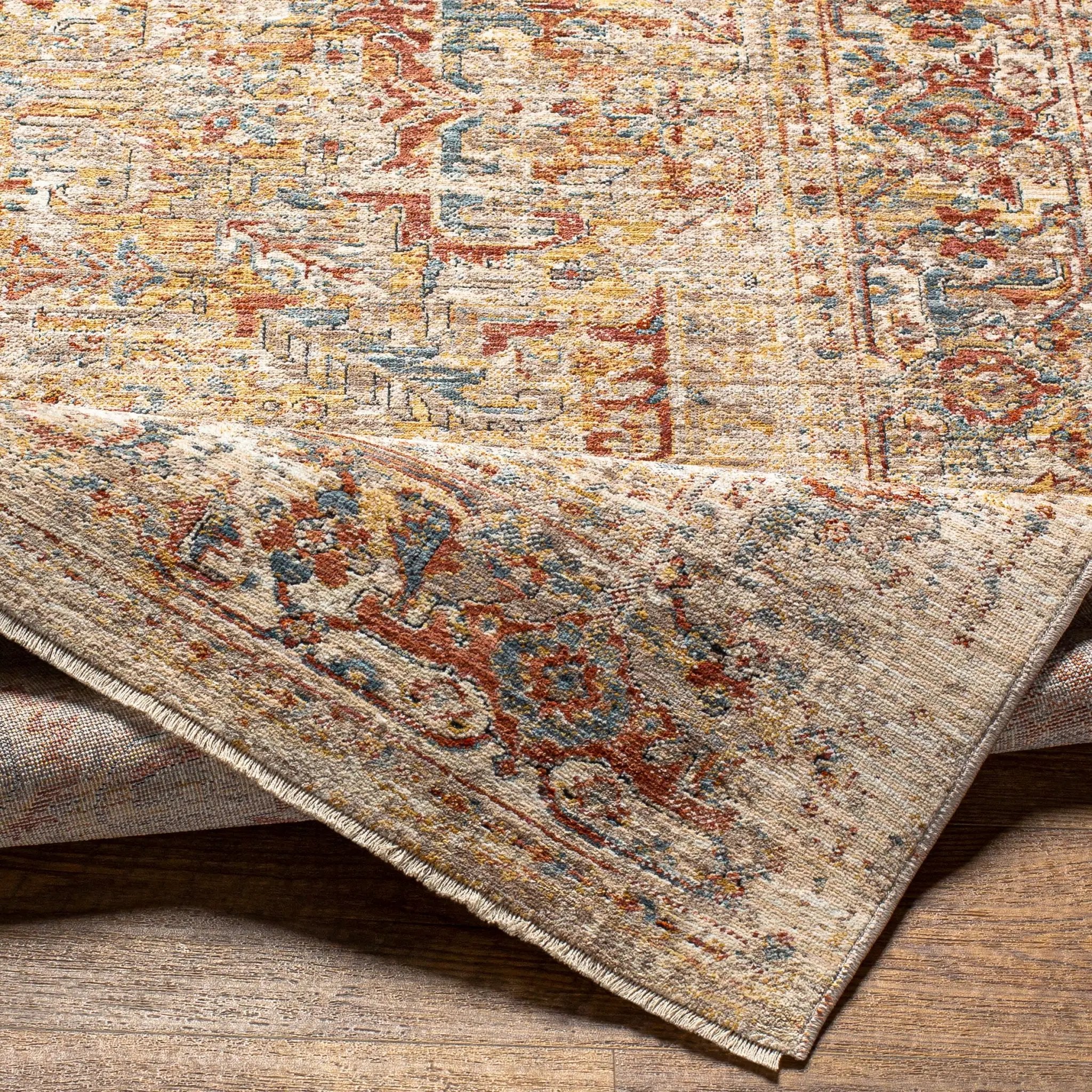 Aspendos APS-2318 Light-Gray Area Rug by LIVABLISS
