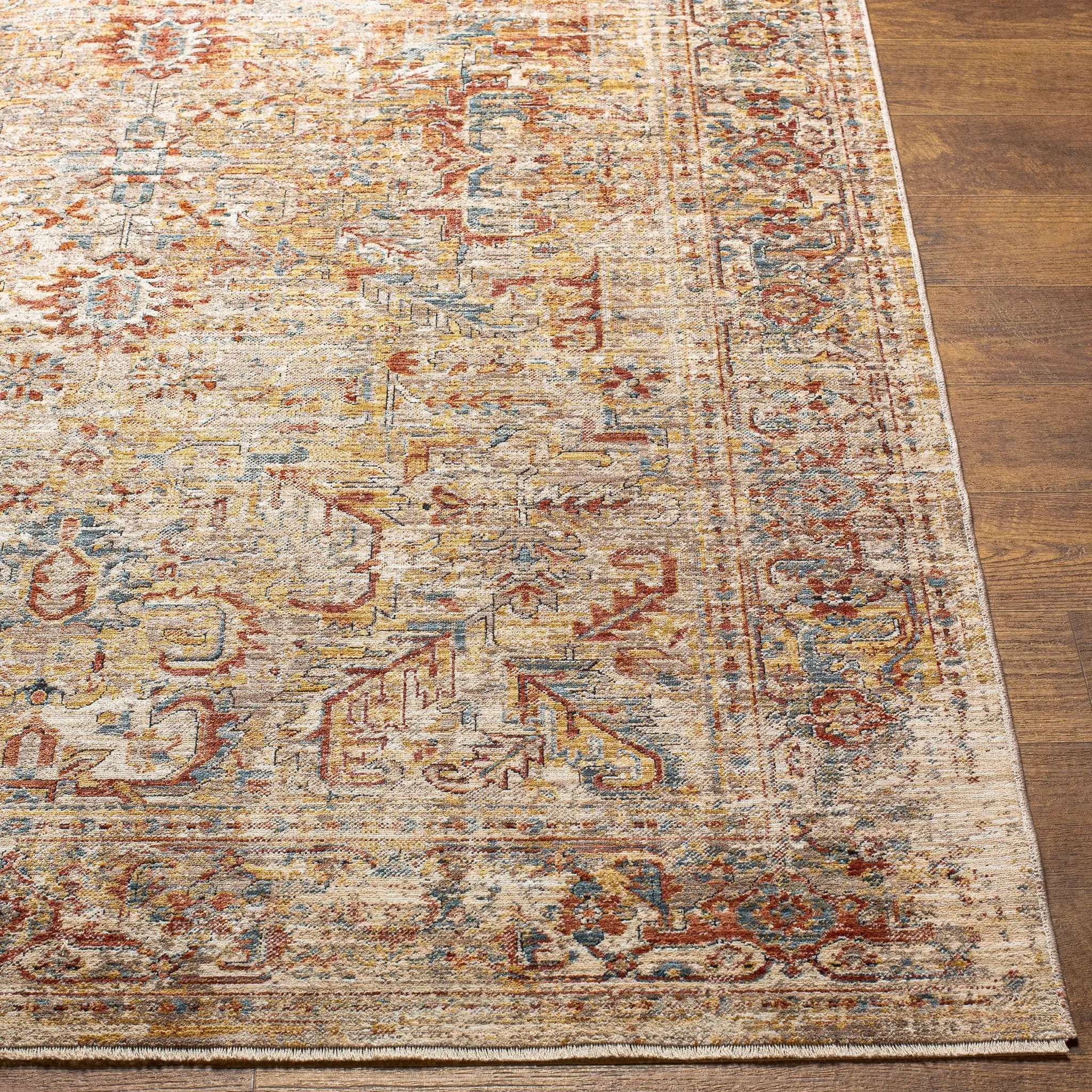Aspendos APS-2318 Light-Gray Area Rug by LIVABLISS