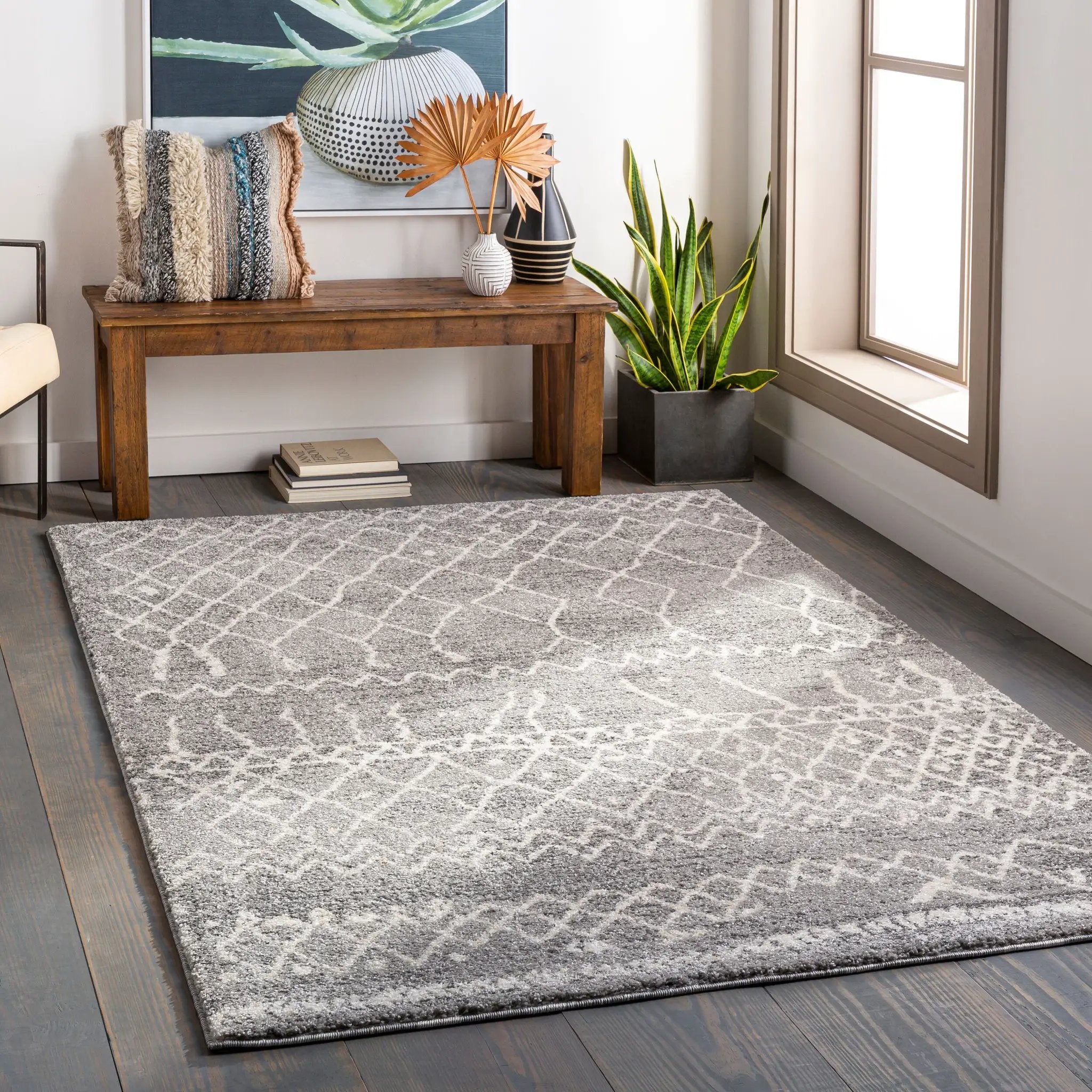 Andorra ARD-2304 Gray Area Rug by LIVABLISS