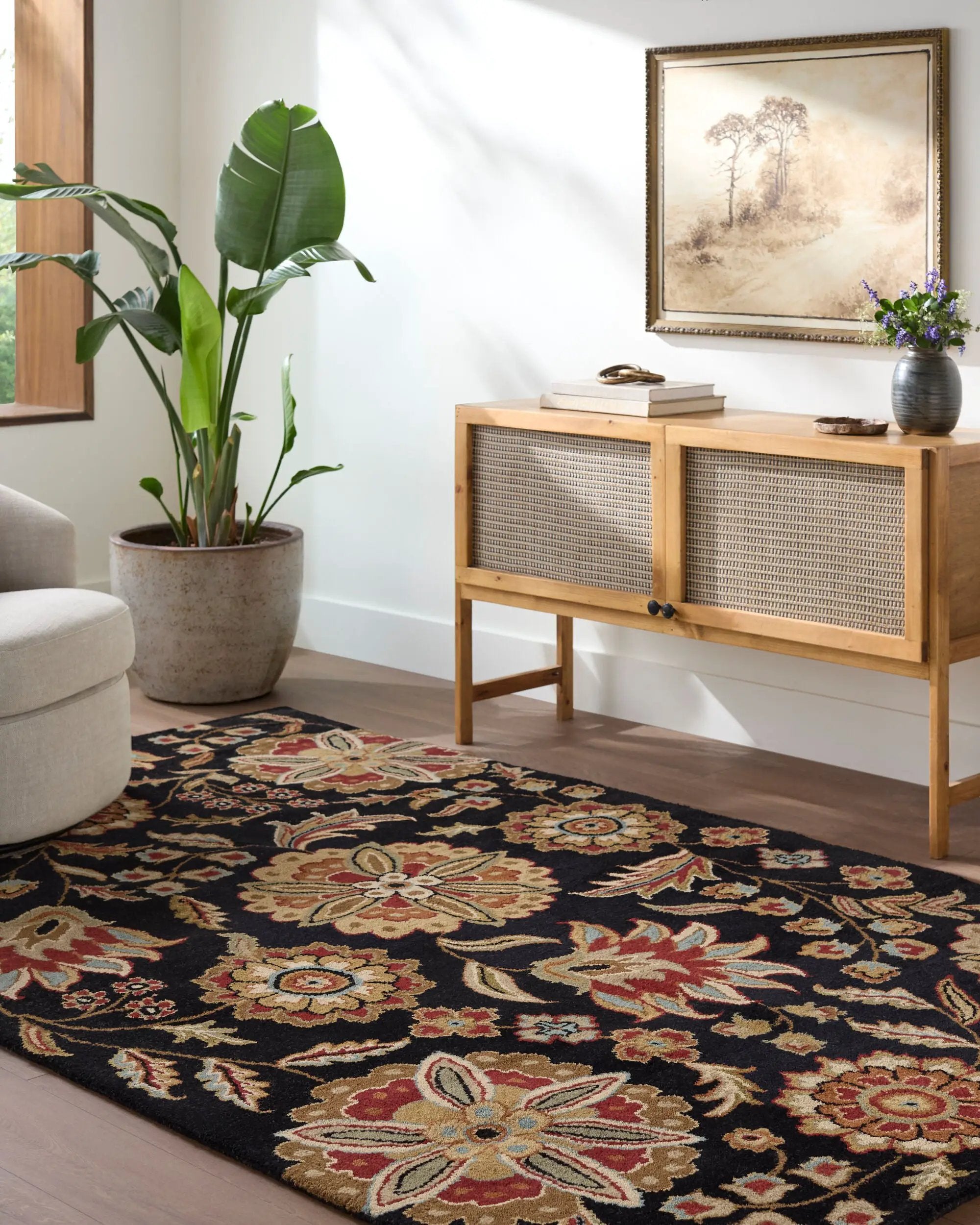 Athena ATH-5017 Black Area Rug by LIVABLISS