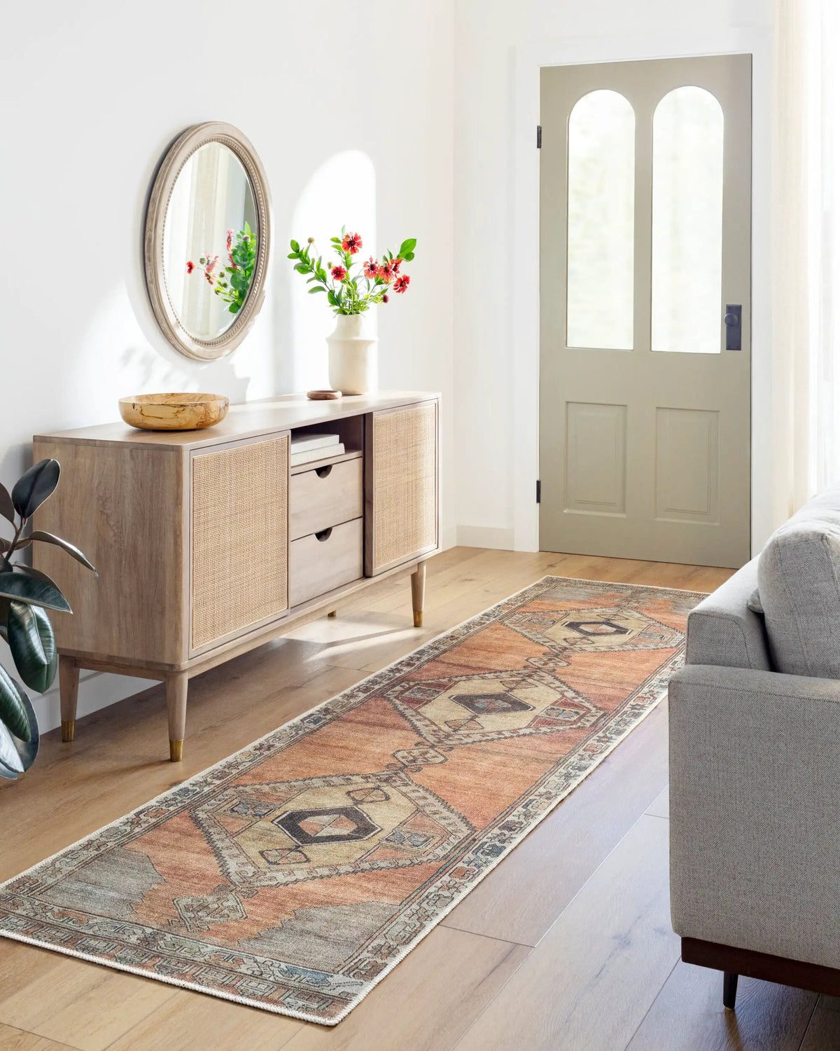 Antiquity AUY-2303 Dark-Brown Area Rug by LIVABLISS