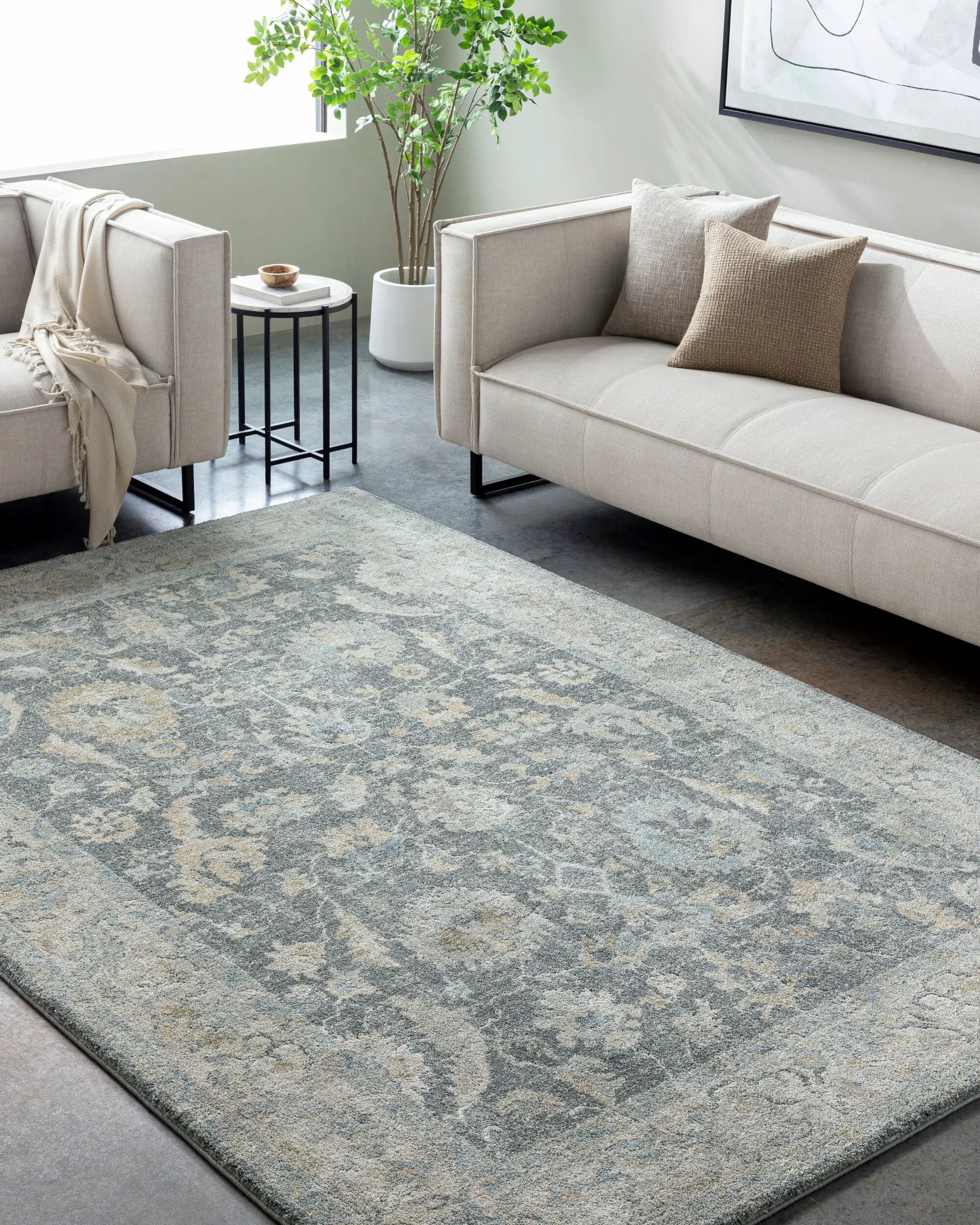 Avellino AVL-2305 Light-Beige Area Rug by LIVABLISS