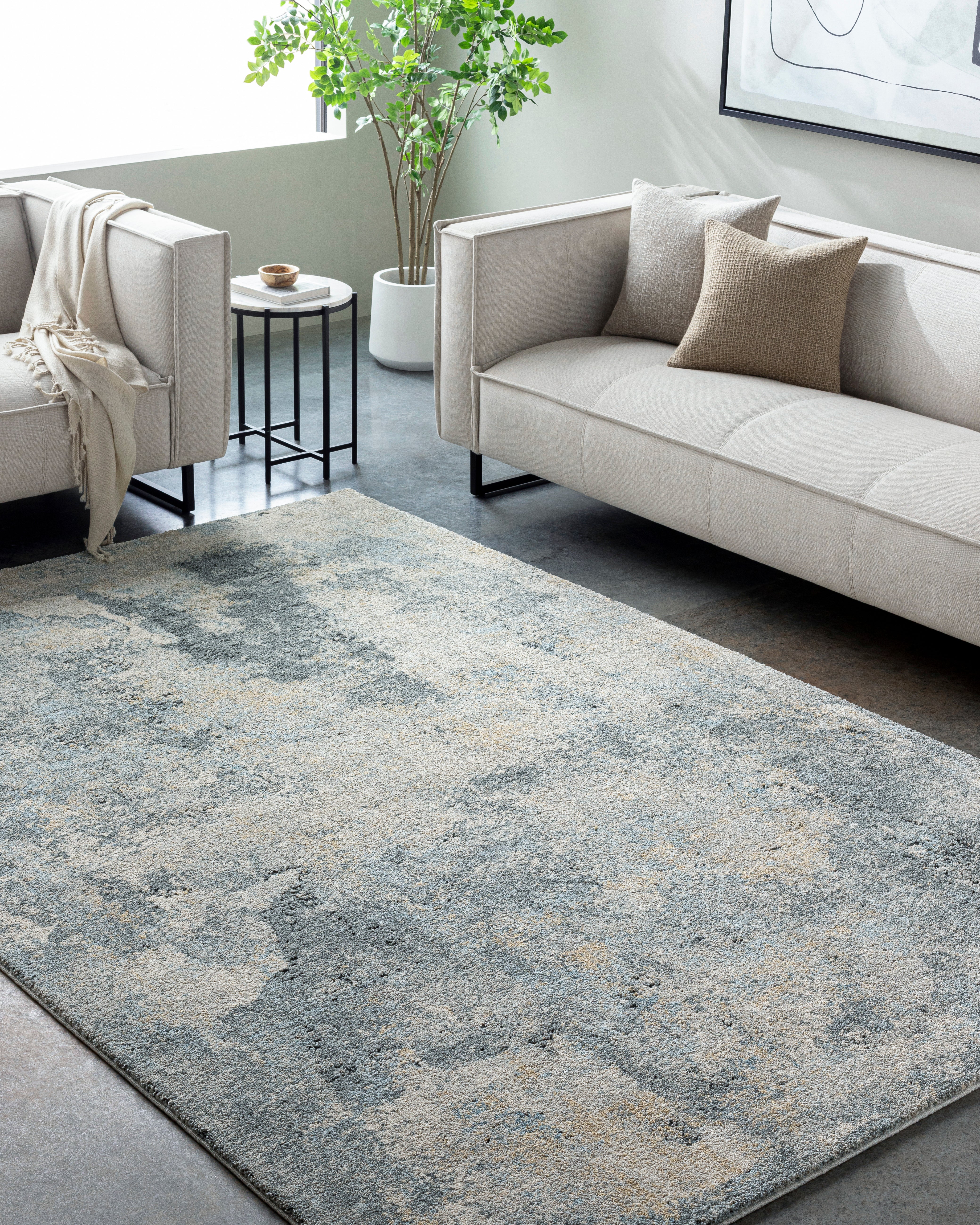Surya Avellino AVL-2311 Light Gray Area Rug by LIVABLISS
