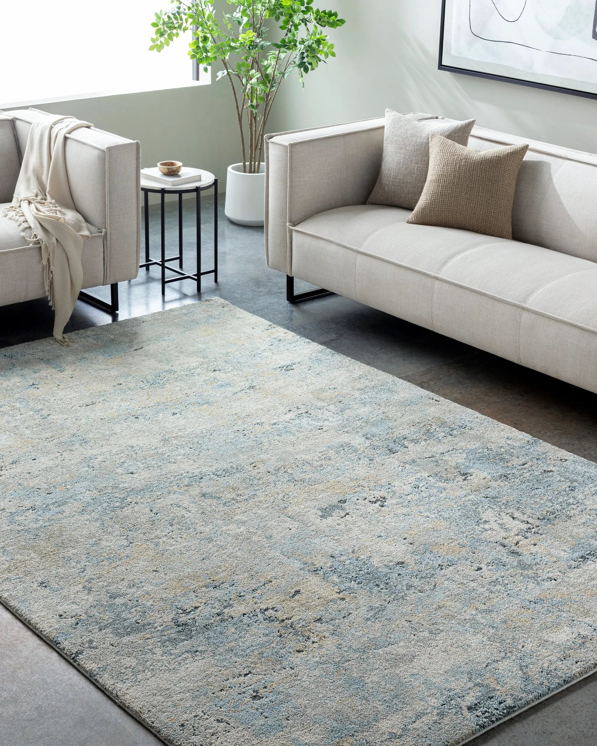 Avellino AVL-2313 Light-Gray Area Rug by LIVABLISS
