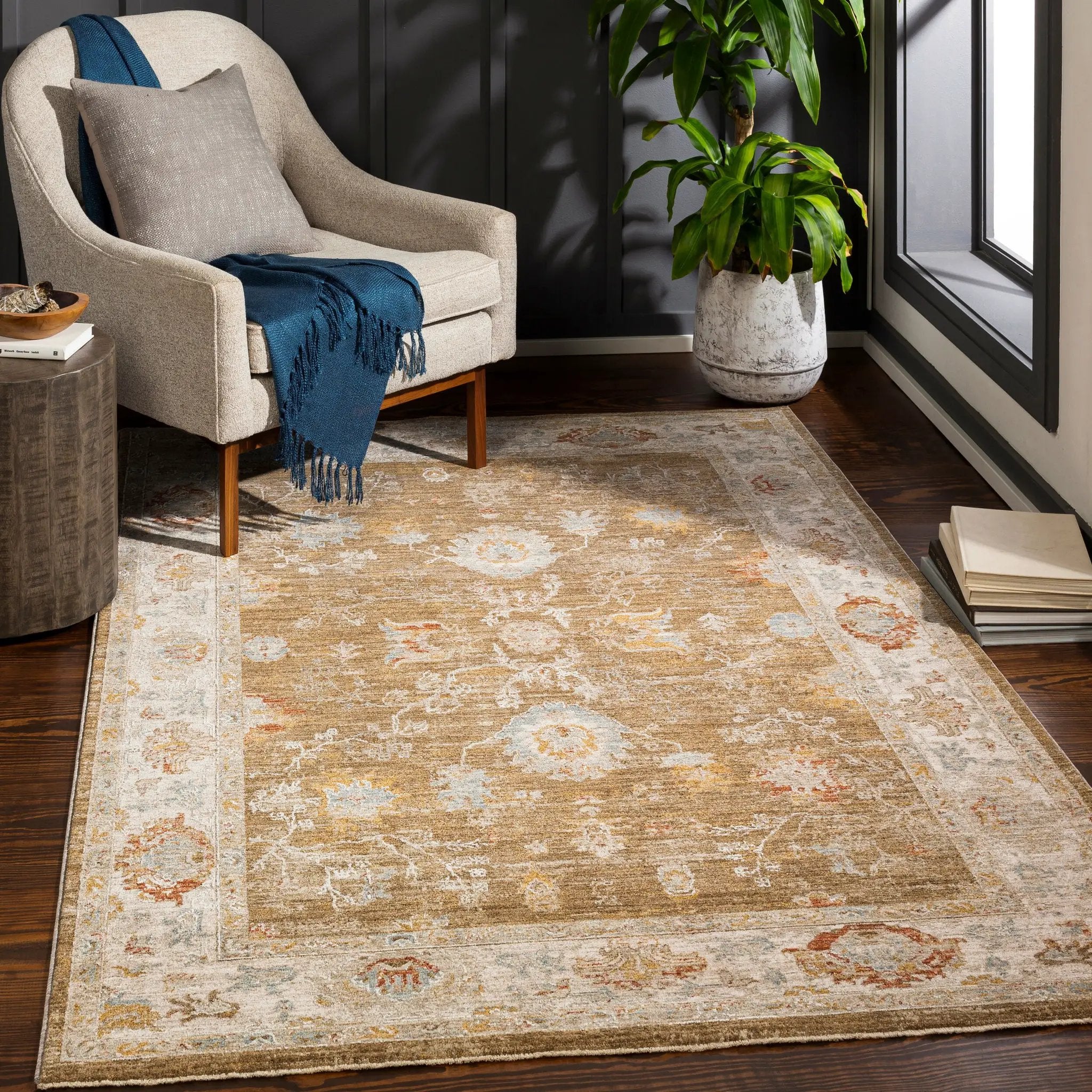 Avant Garde AVT-2308 Brown Area Rug by LIVABLISS