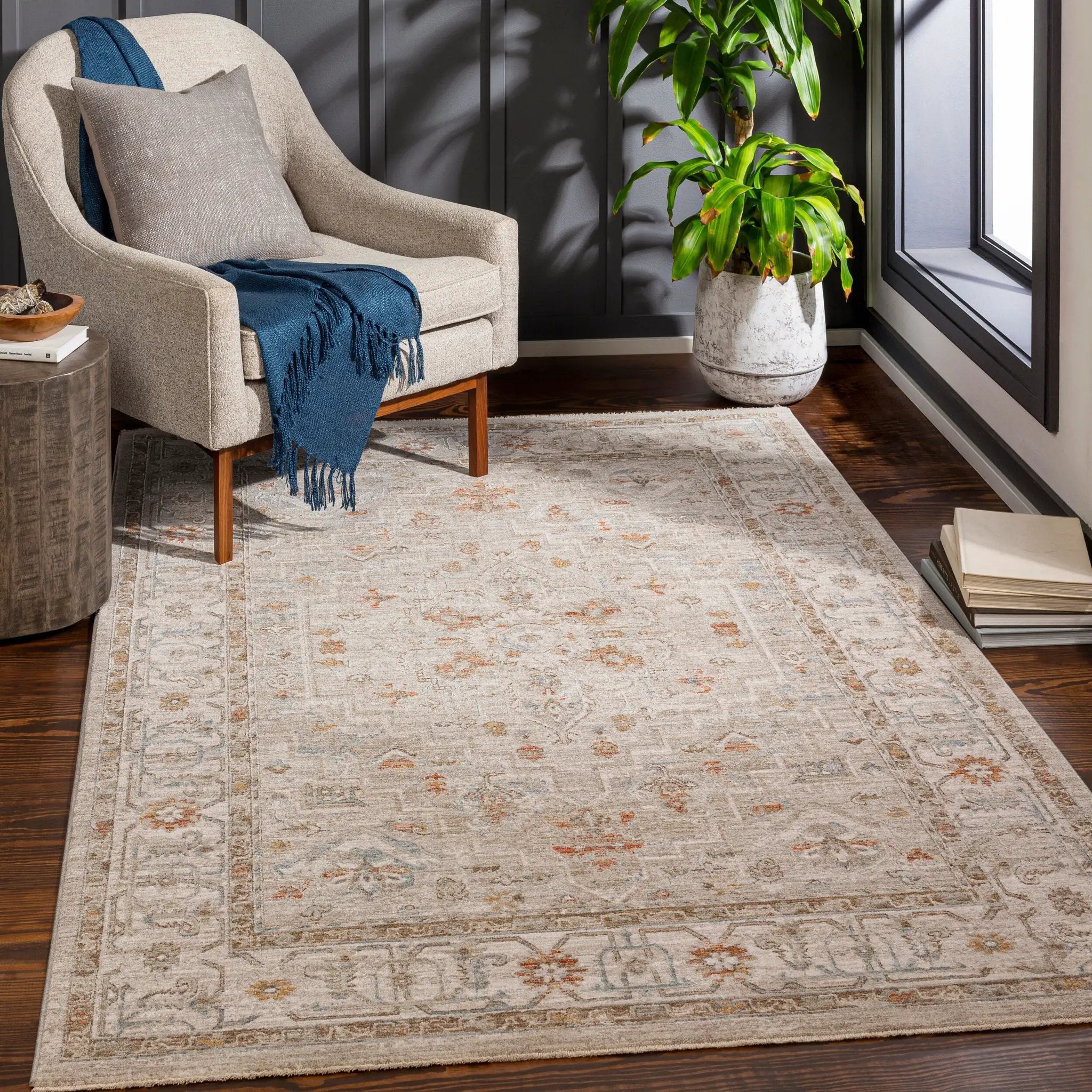 Avant Garde AVT-2314 Light-Brown Area Rug by LIVABLISS