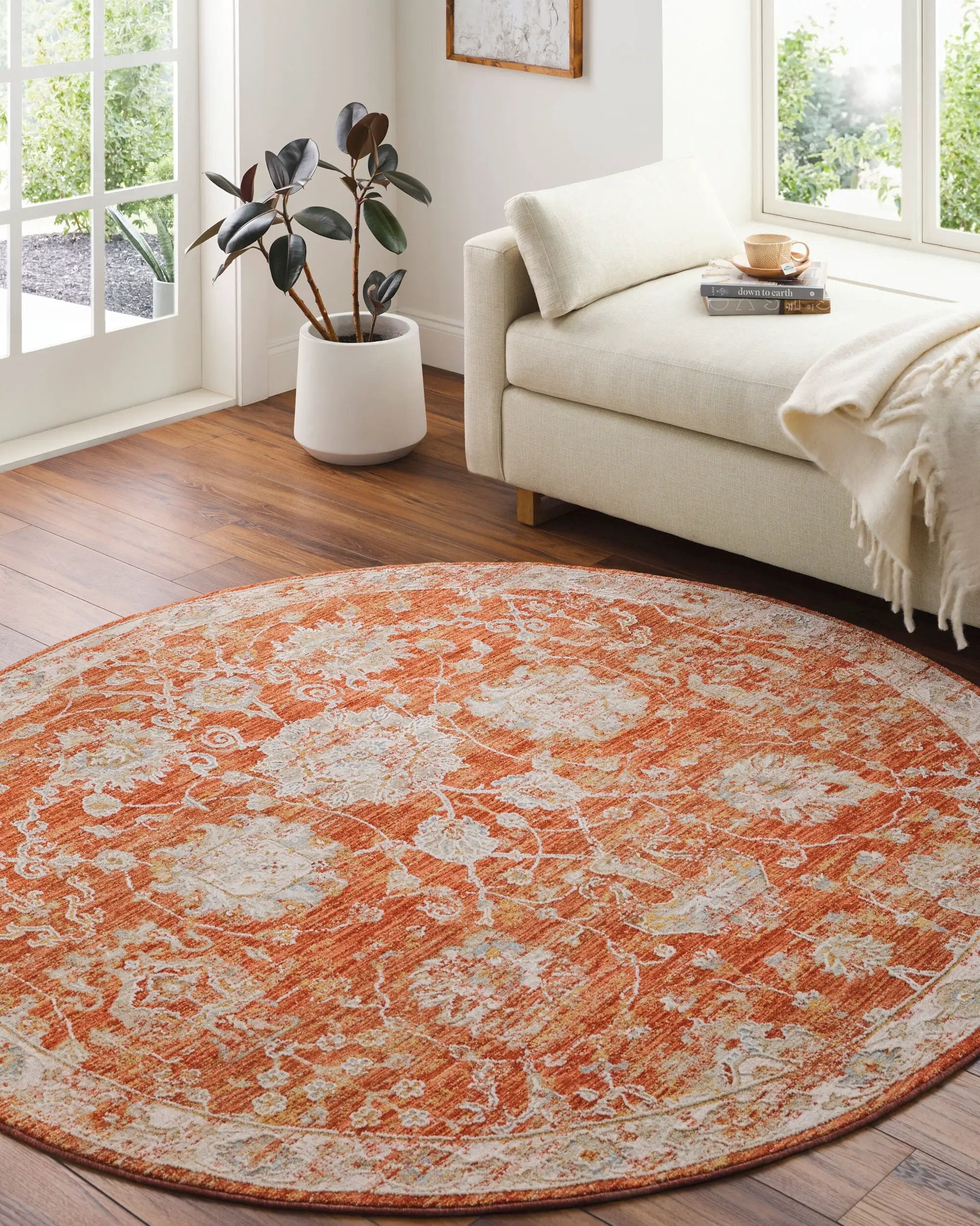 Avant Garde AVT-2321 Rust Area Rug by LIVABLISS