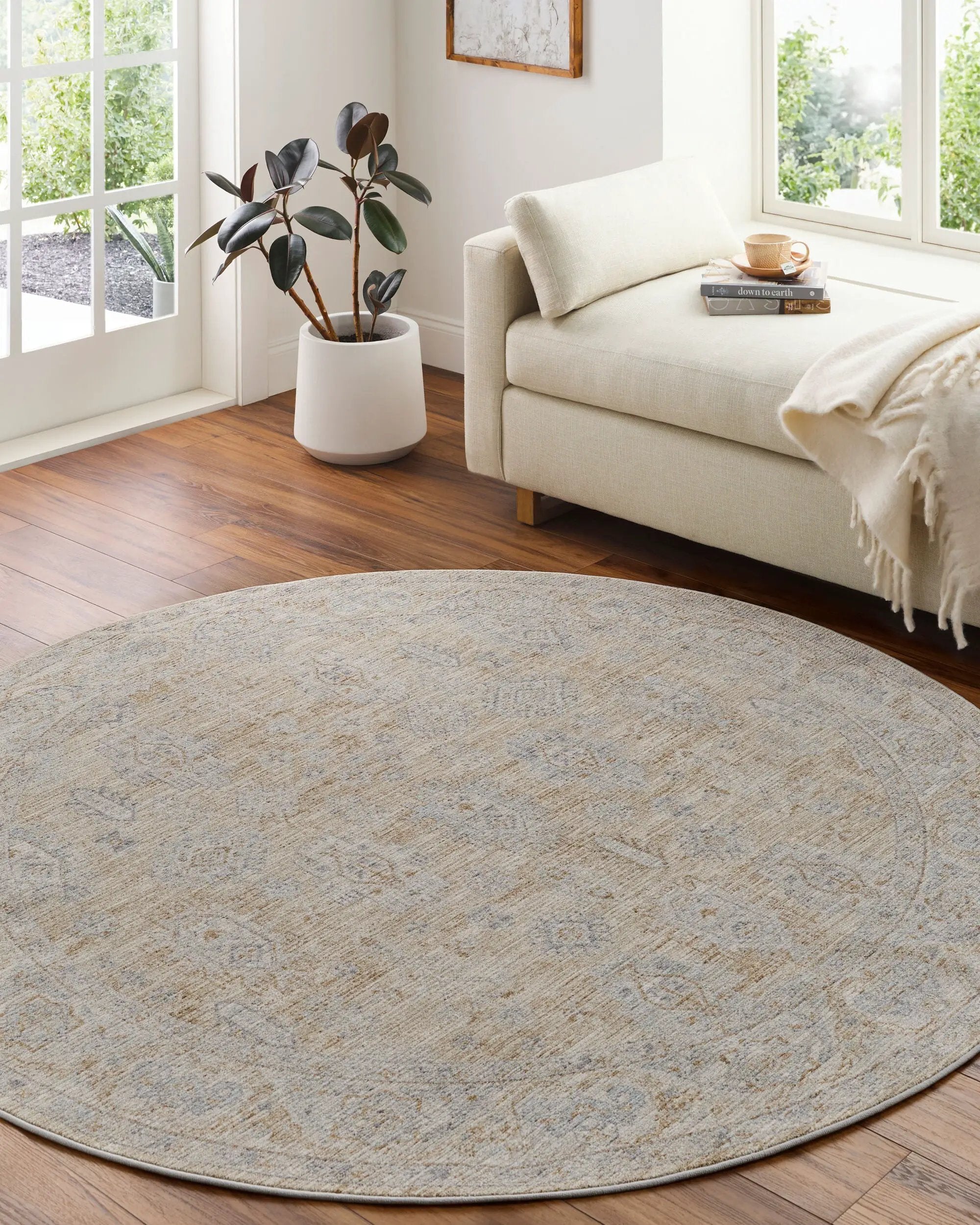 Avant Garde AVT-2340 Light-Brown Area Rug by LIVABLISS