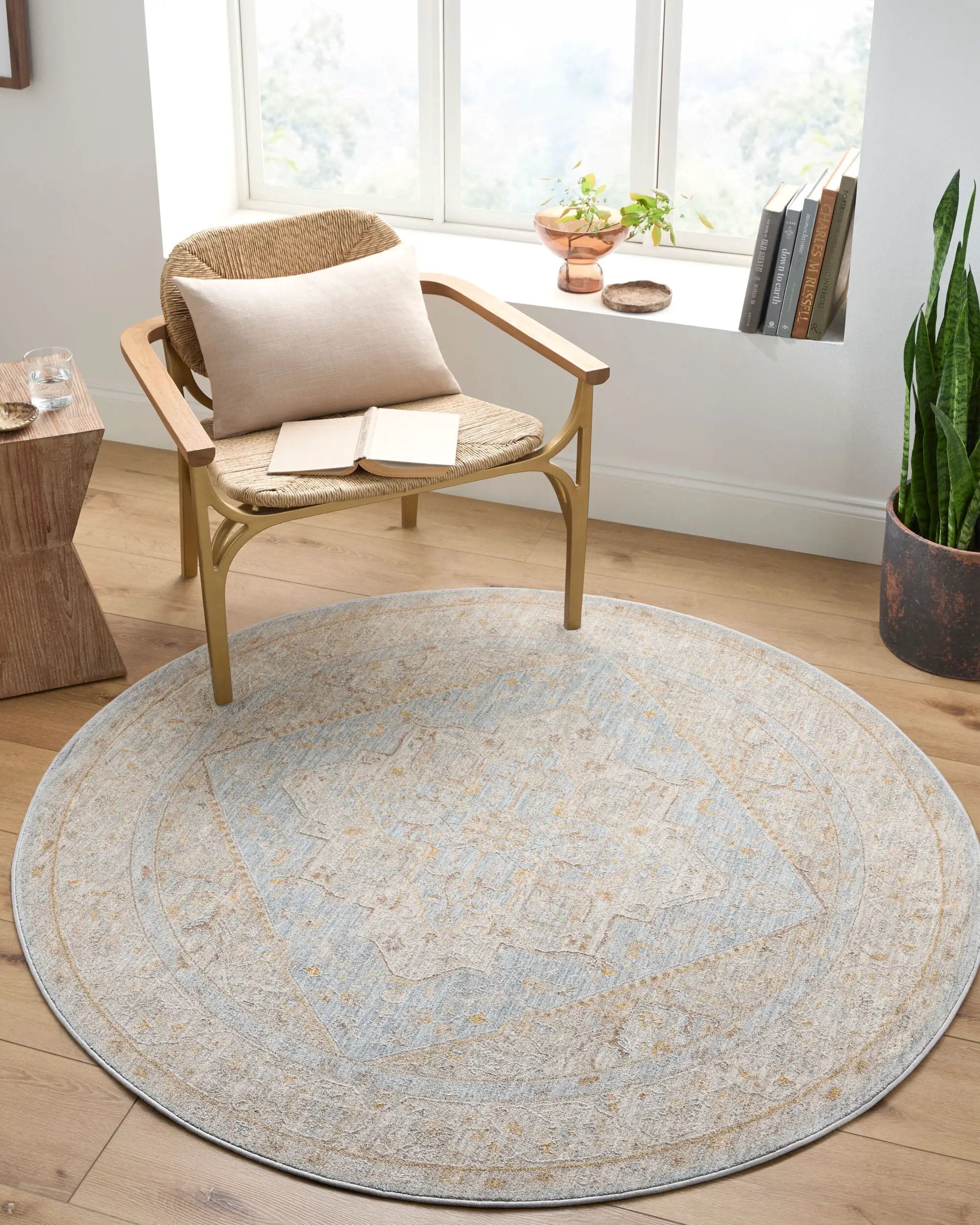 Avant Garde AVT-2365 Light-Blue Area Rug by LIVABLISS