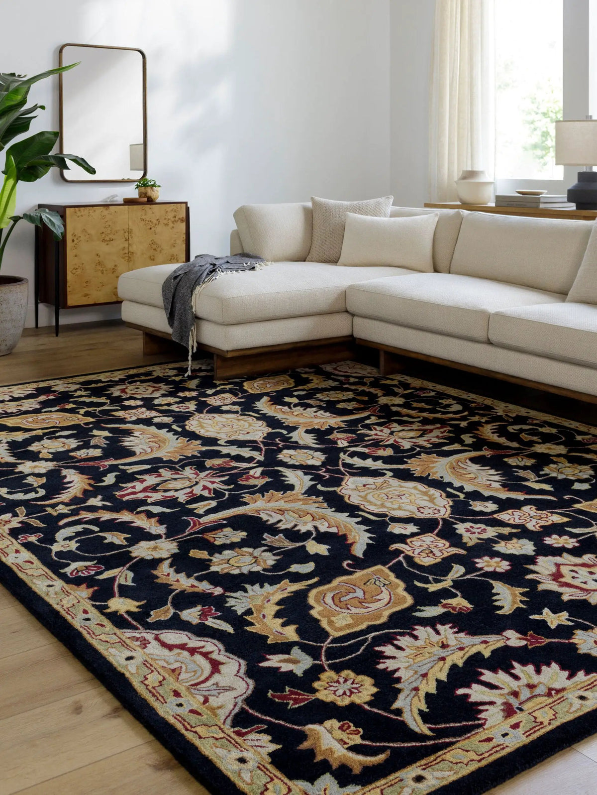 Middleton AWMD-2078 Black Area Rug by LIVABLISS