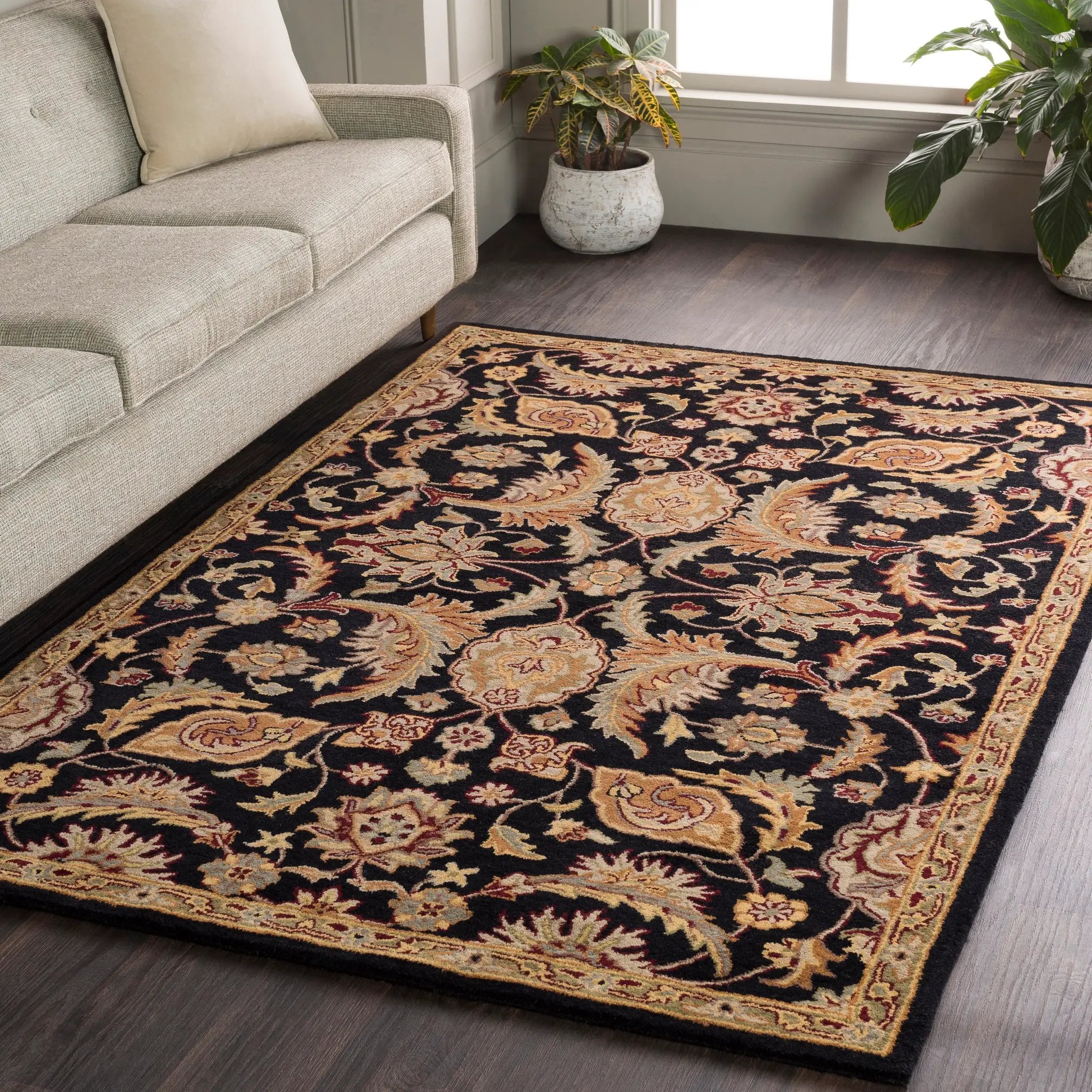 Middleton AWMD-2078 Black Area Rug by LIVABLISS