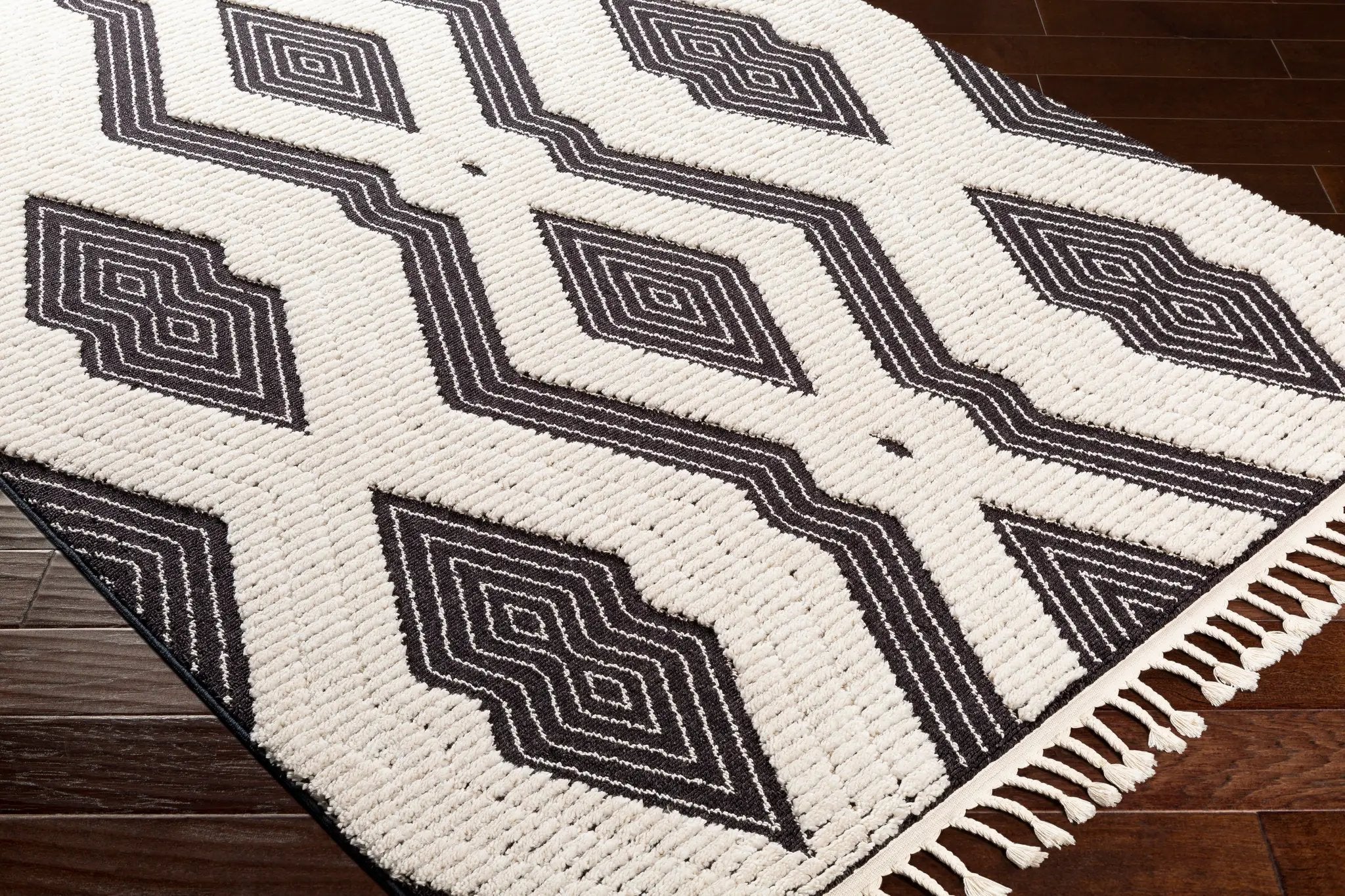 Azilal AZI-2300 Black Area Rug by LIVABLISS