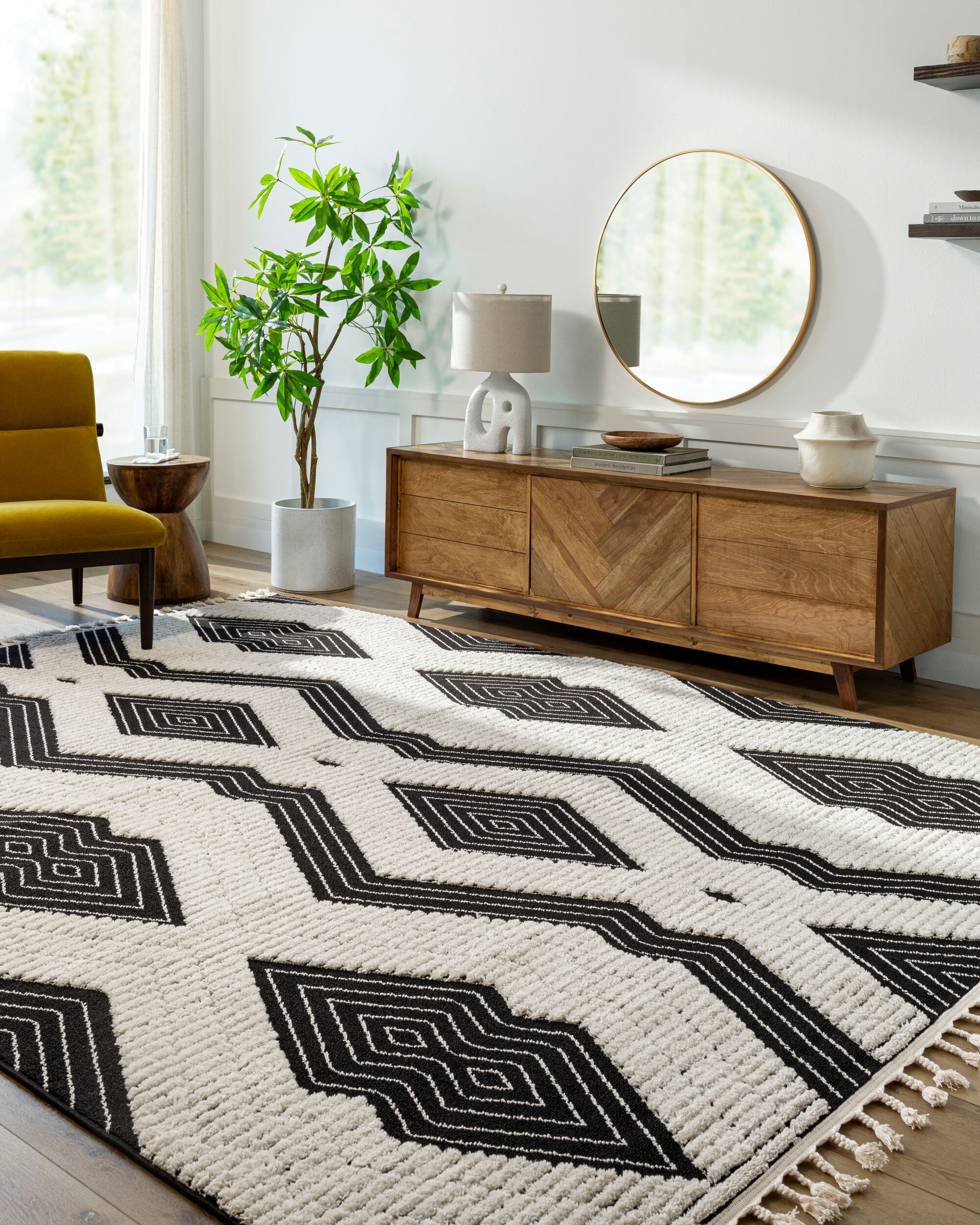 Surya Azilal AZI-2300 Black Area Rug by LIVABLISS