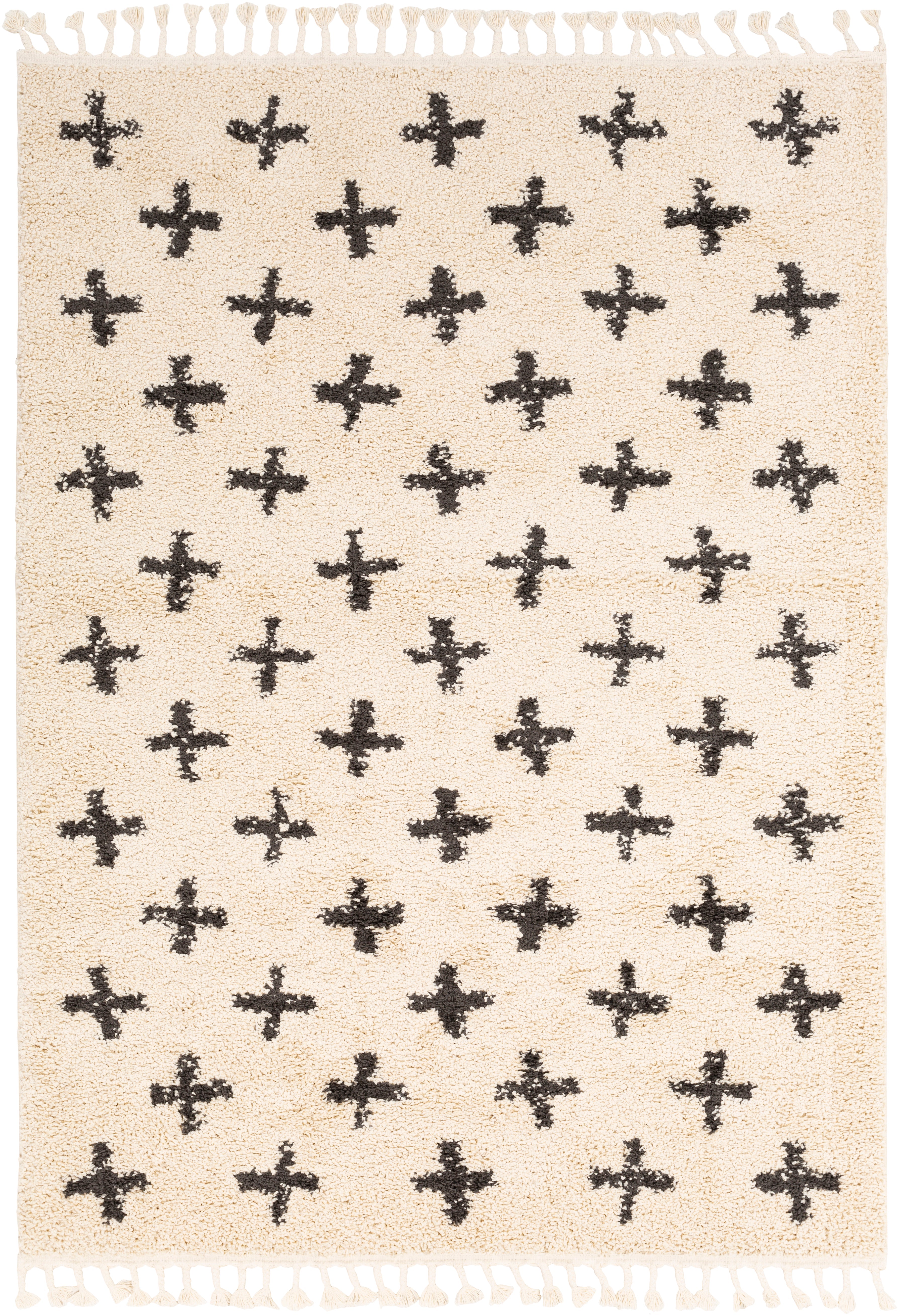 Surya Berber Shag BBE-2310 White Area Rug by LIVABLISS