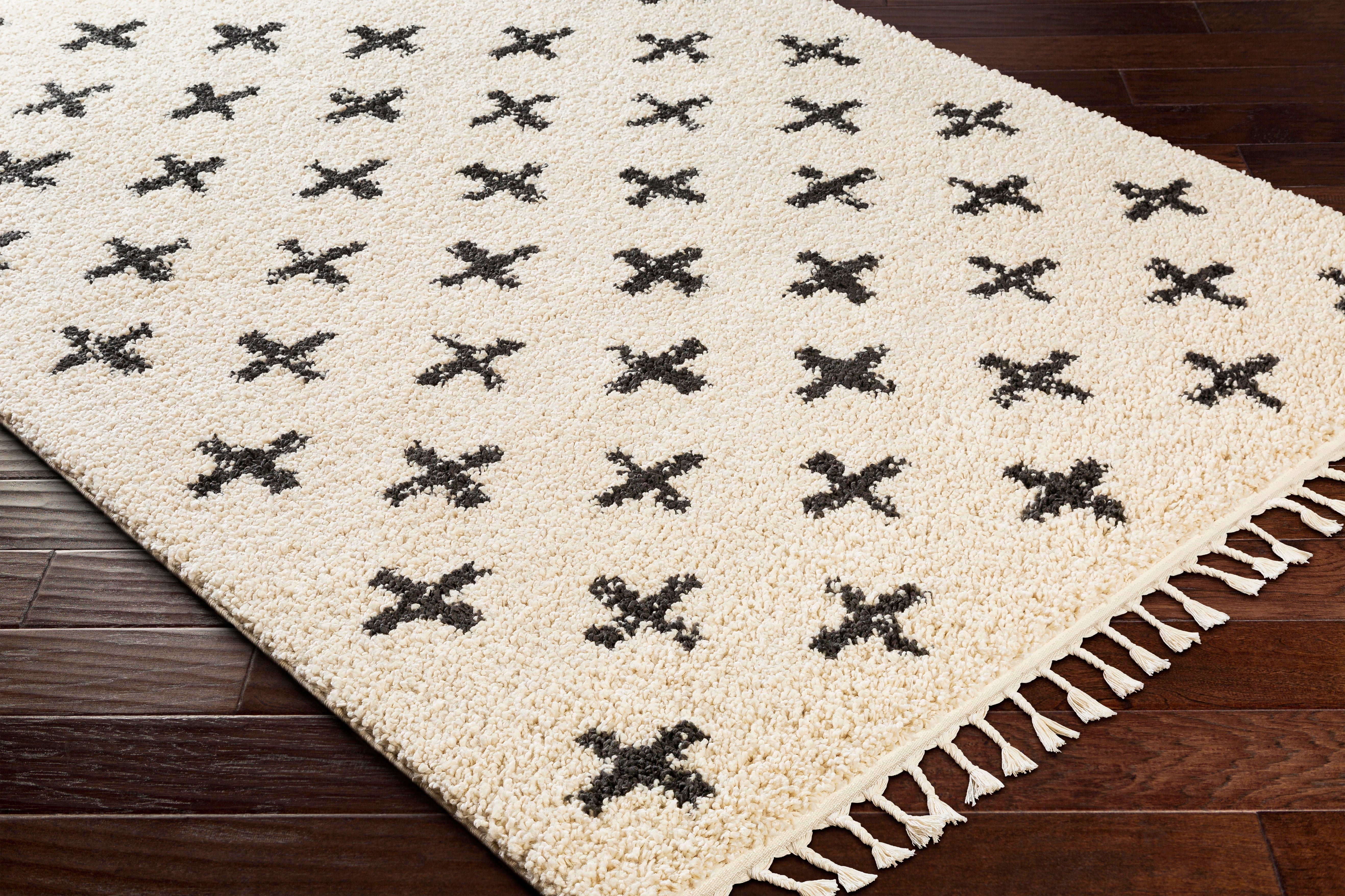 Surya Berber Shag BBE-2310 White Area Rug by LIVABLISS