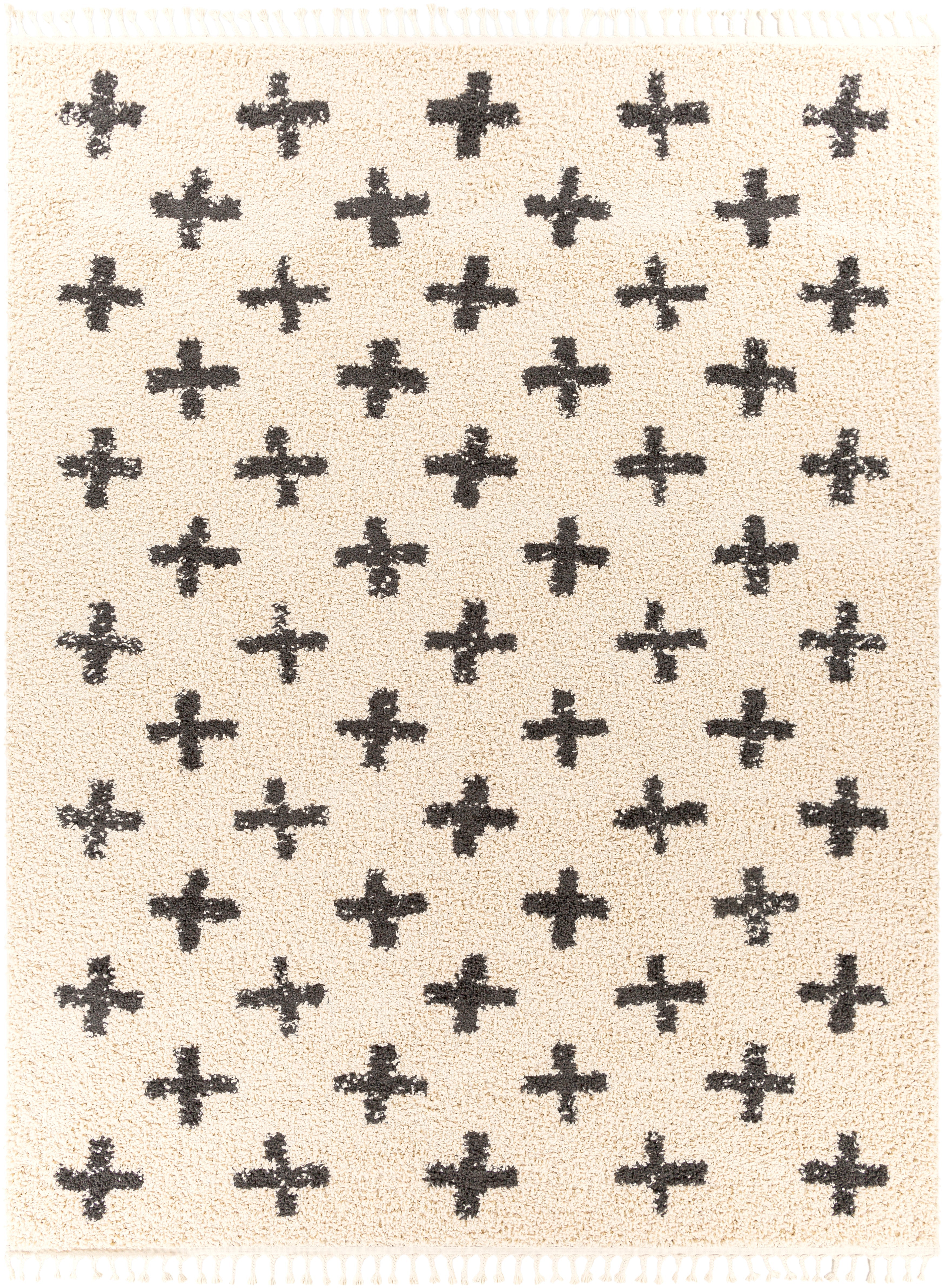 Surya Berber Shag BBE-2310 White Area Rug by LIVABLISS