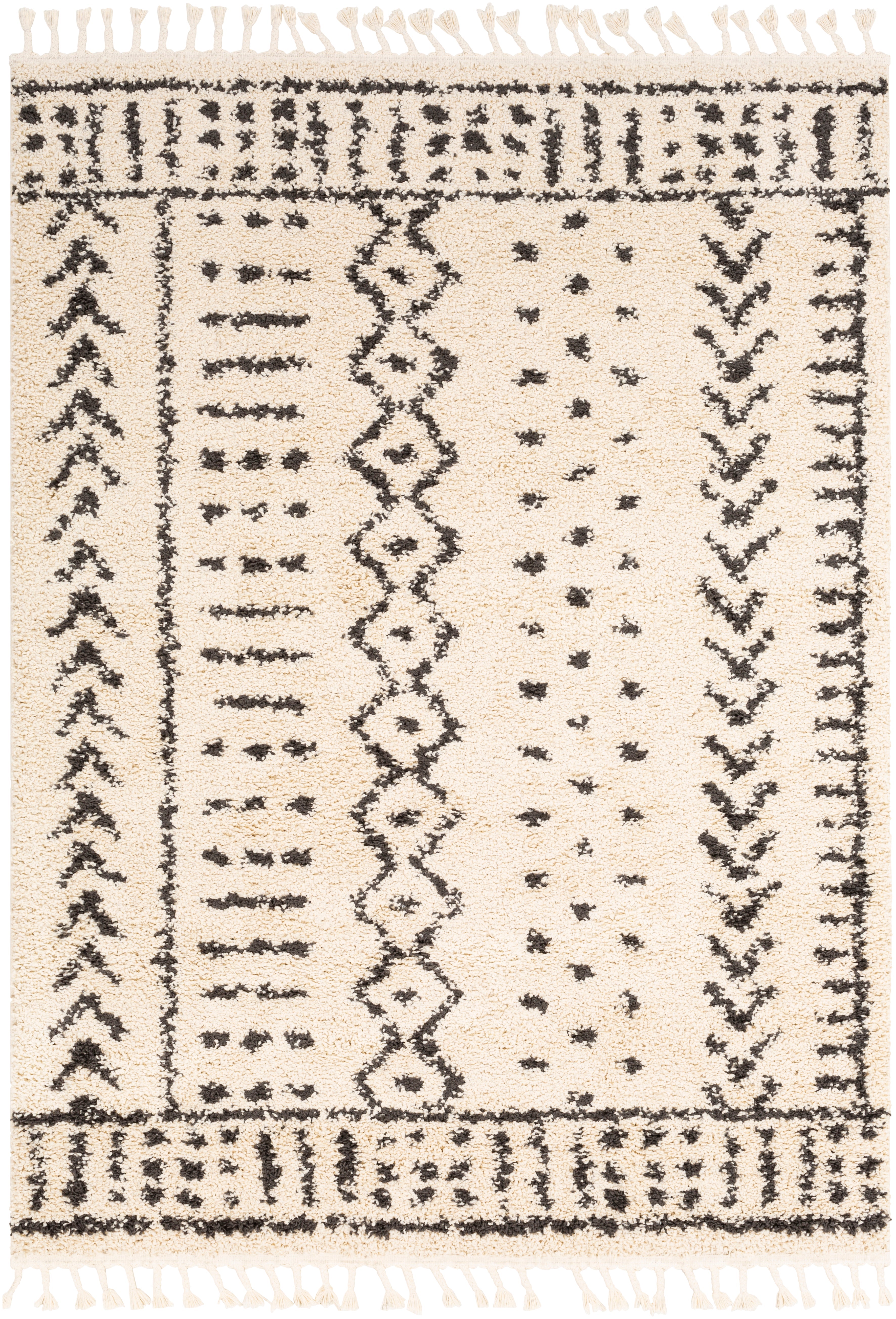 Surya Berber Shag BBE-2311 Black Area Rug by LIVABLISS