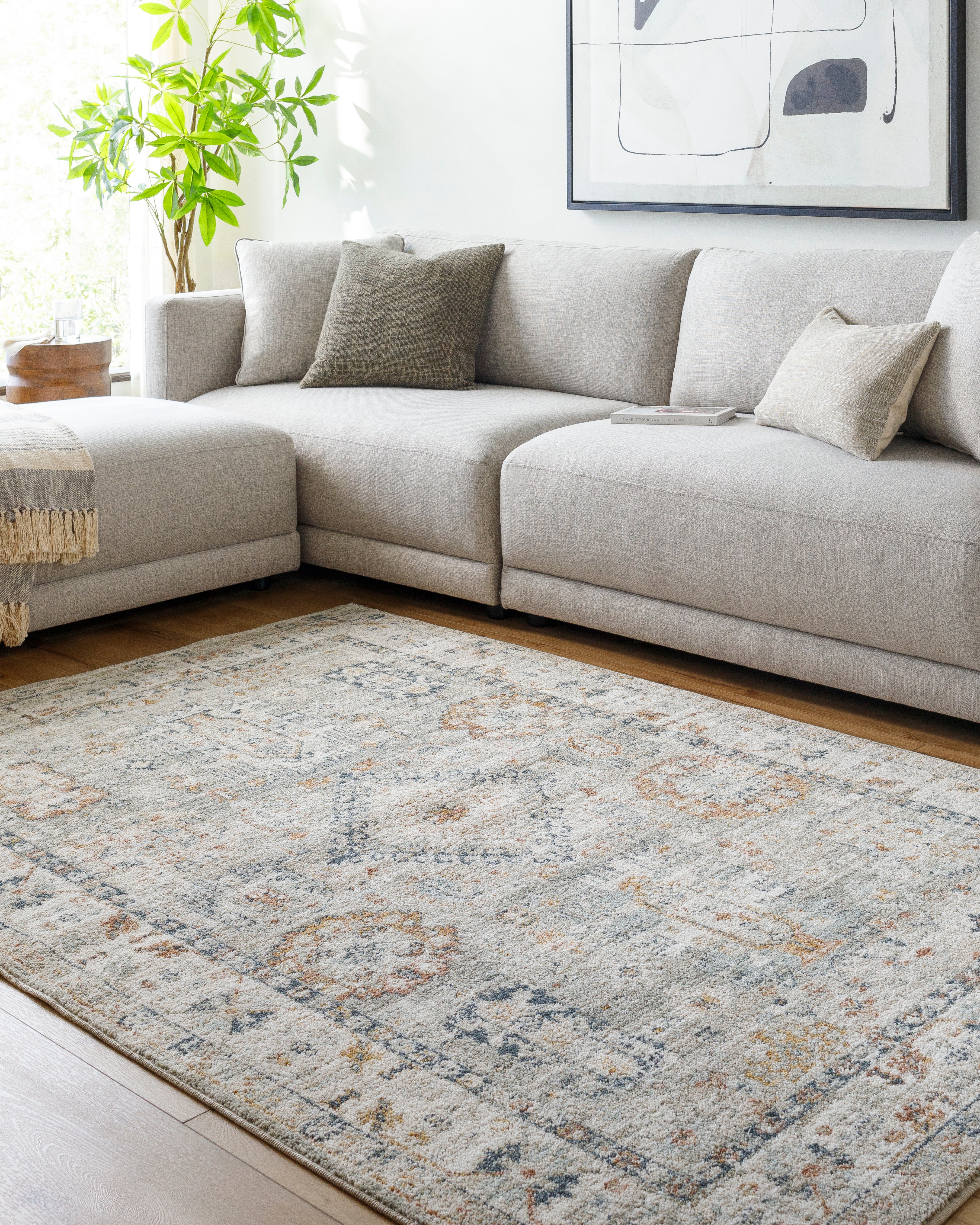 Surya Beckham BCM-2315 Light Slate Area Rug by LIVABLISS