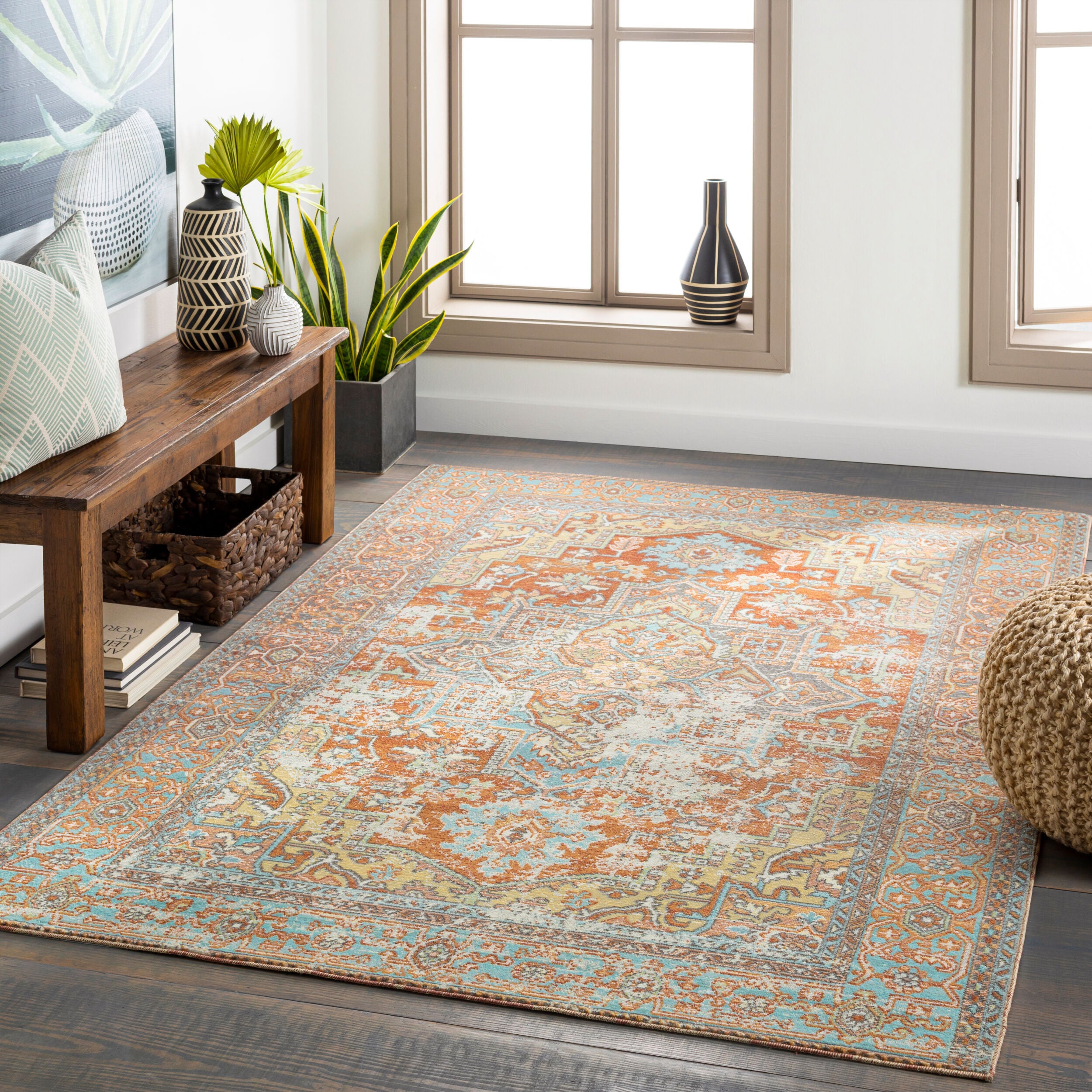 LIVABLISS Bodrum BDM-2312 Blue Area Rug