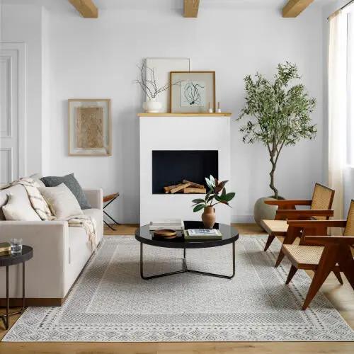 Bahar BHR-2321 Beige Area Rug by LIVABLISS