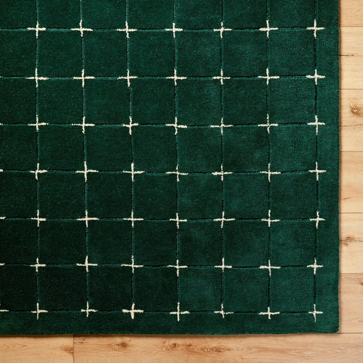Brook BKO-2333 Dark-Green Area Rug by LIVABLISS
