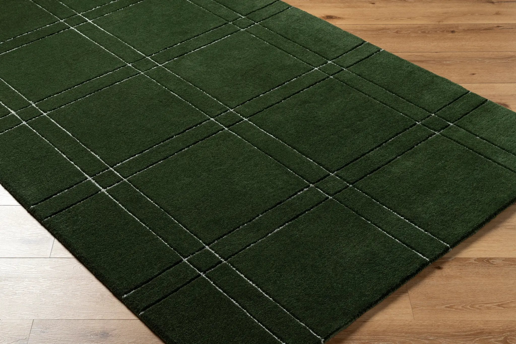 Brook BKO-2359 Dark-Green Area Rug by LIVABLISS
