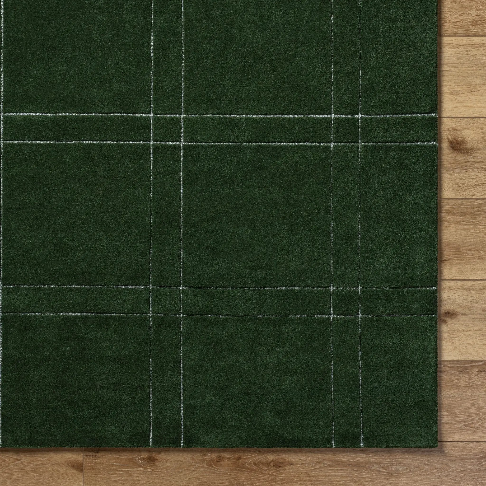 Brook BKO-2359 Dark-Green Area Rug by LIVABLISS
