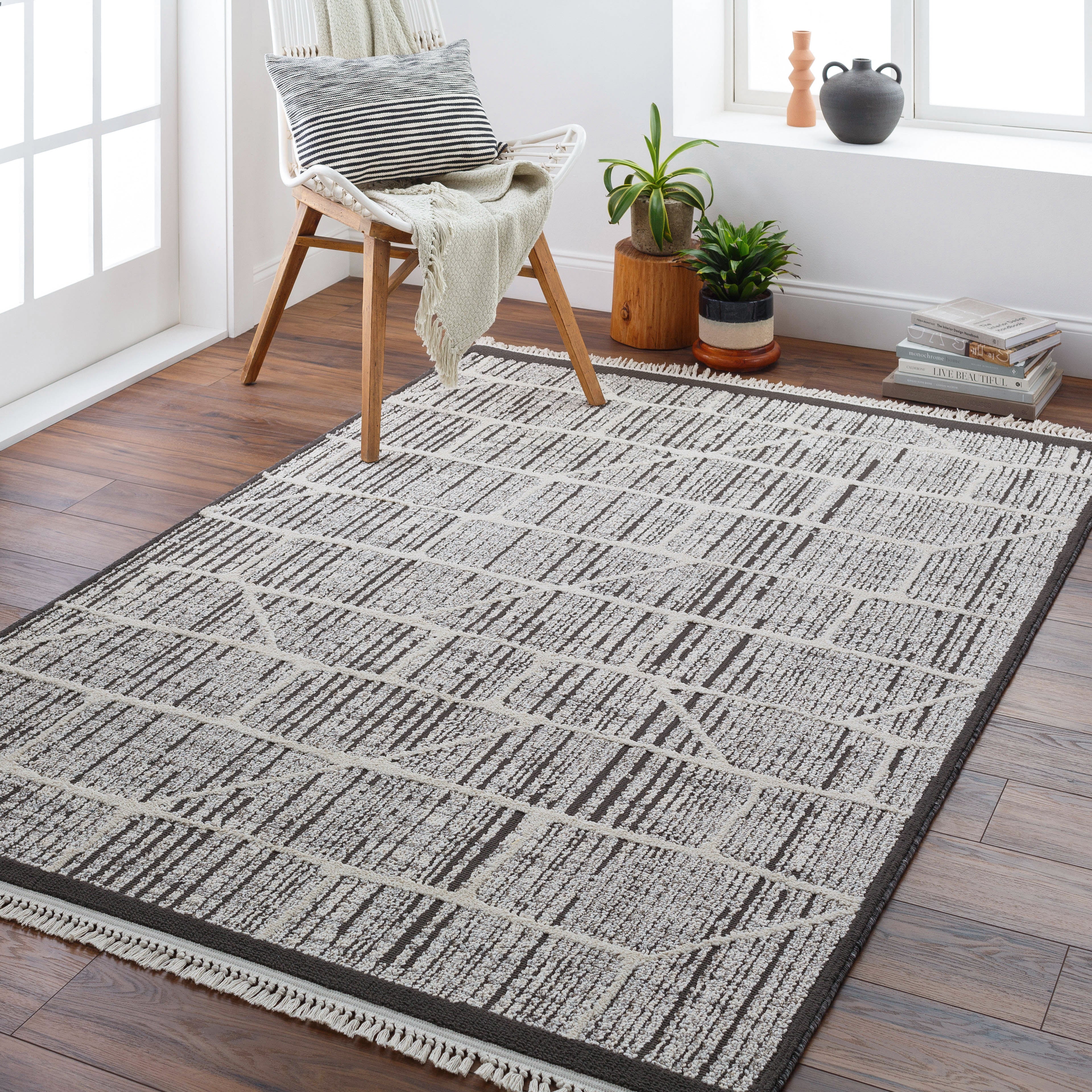 Surya Berlin BLR-2307 Dark Brown Area Rug by LIVABLISS