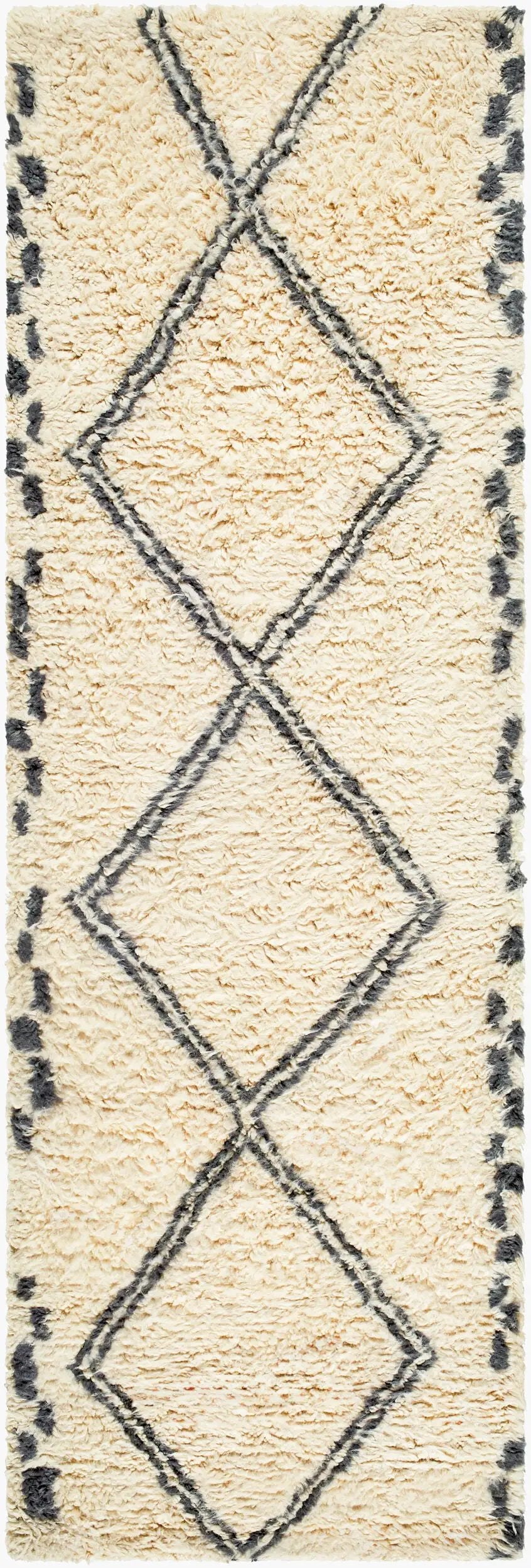 Beni Moroccan BMC-2311 Ivory Area Rug by LIVABLISS