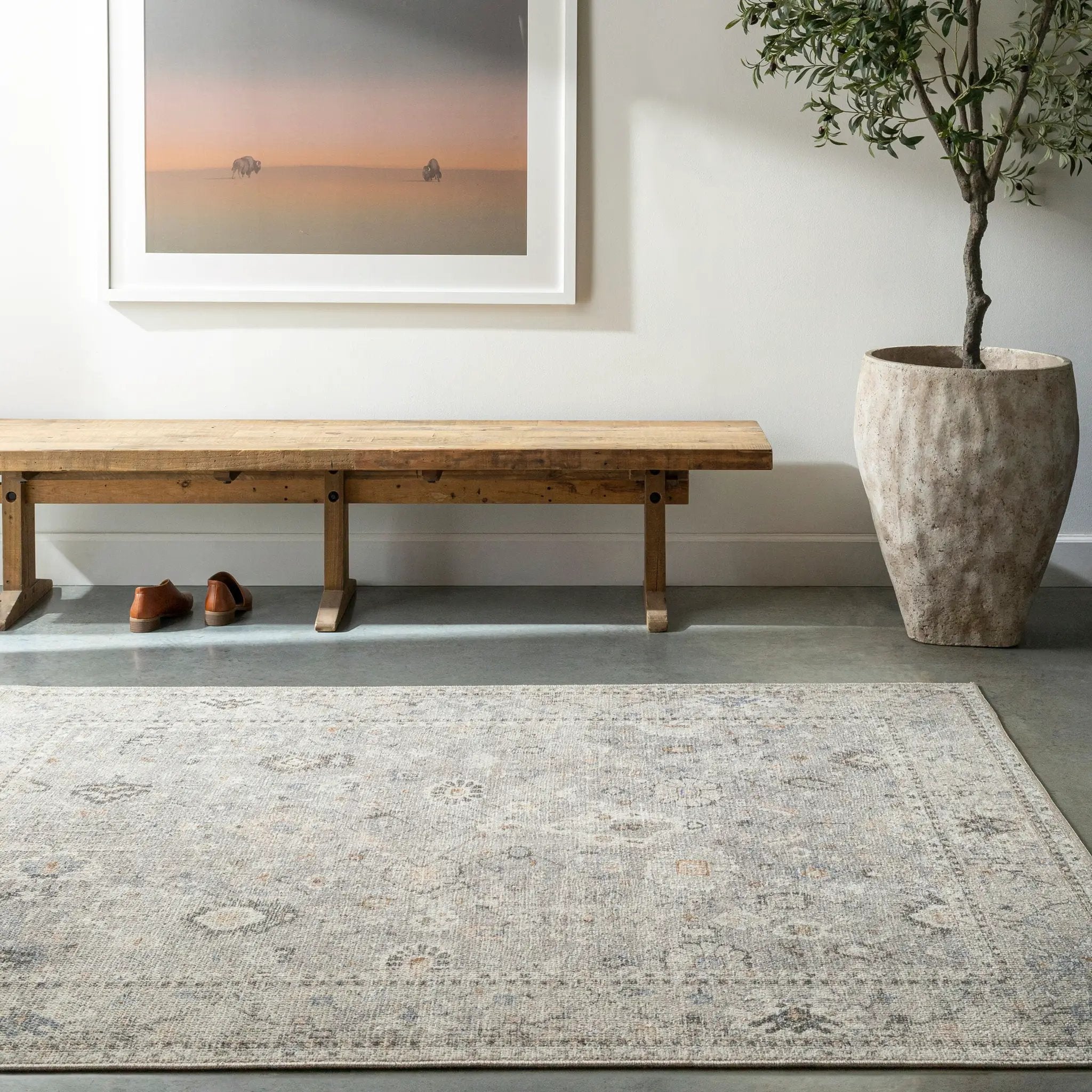 Davina BOCC-2300 Medium Gray Area Rug by Becki Owens x LIVABLISS