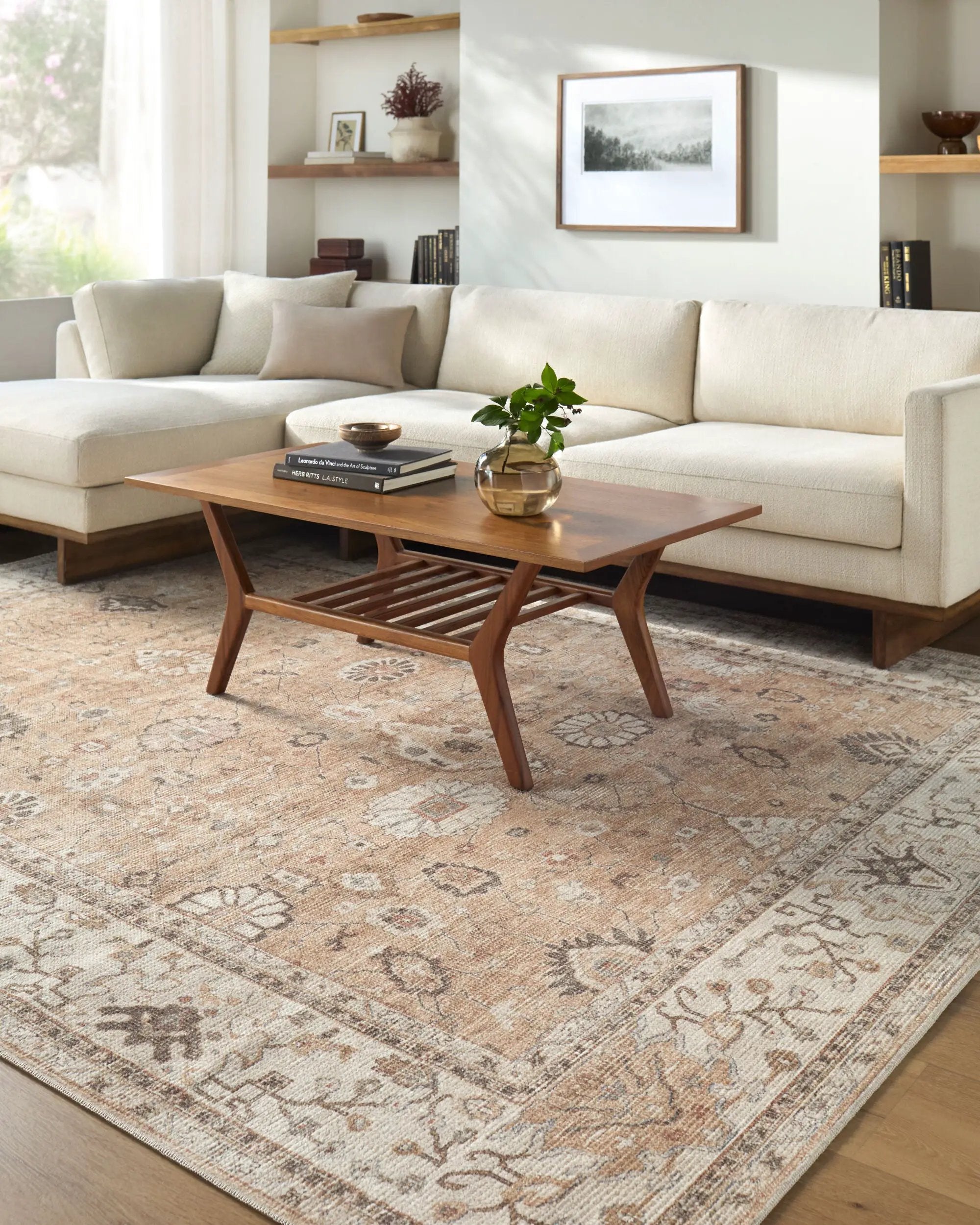 Davina BOCC-2303 Light Brown Area Rug by Becki Owens x LIVABLISS