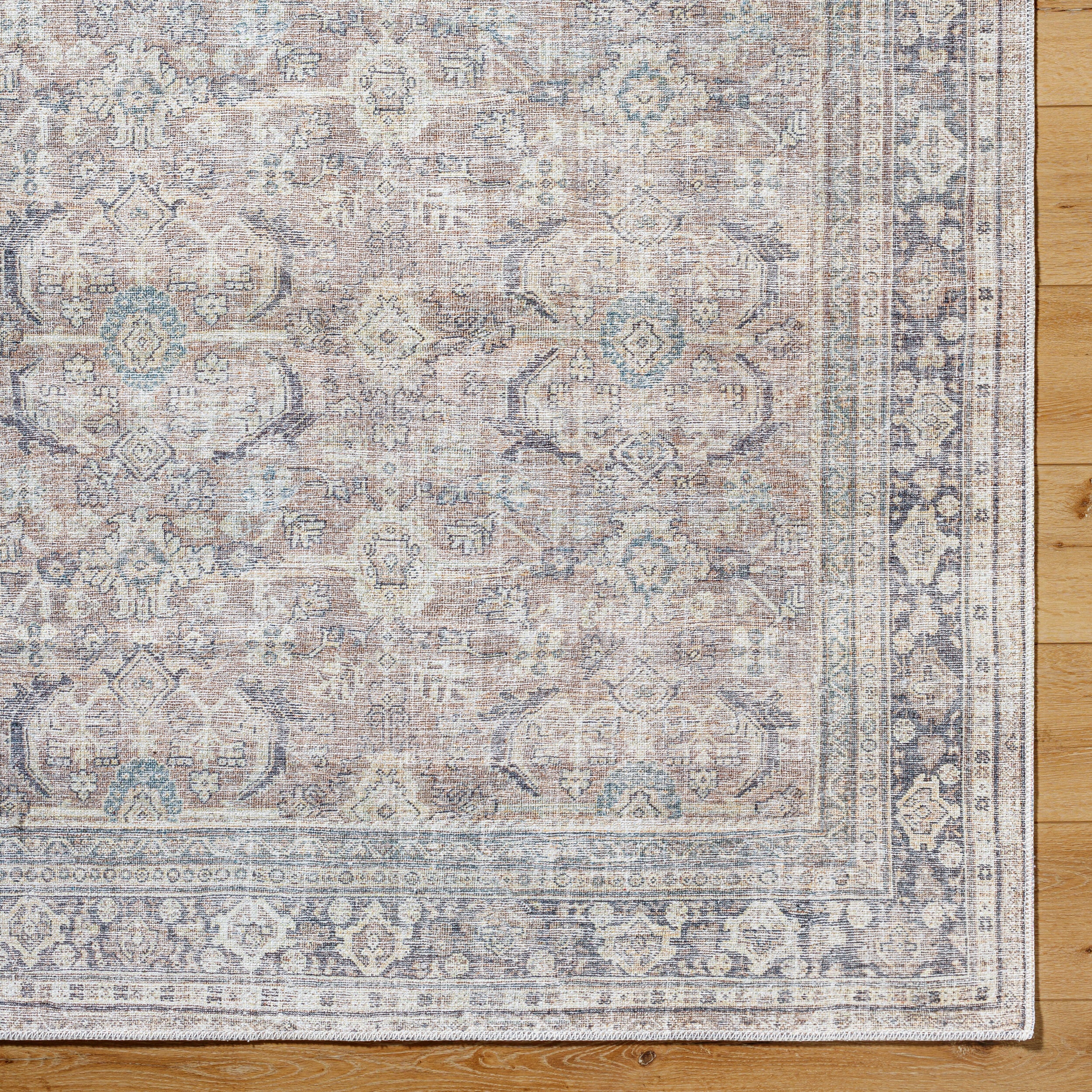 Becki Owens x Livabliss Darling BODA-2300 Brown Machine Washable Area Rug