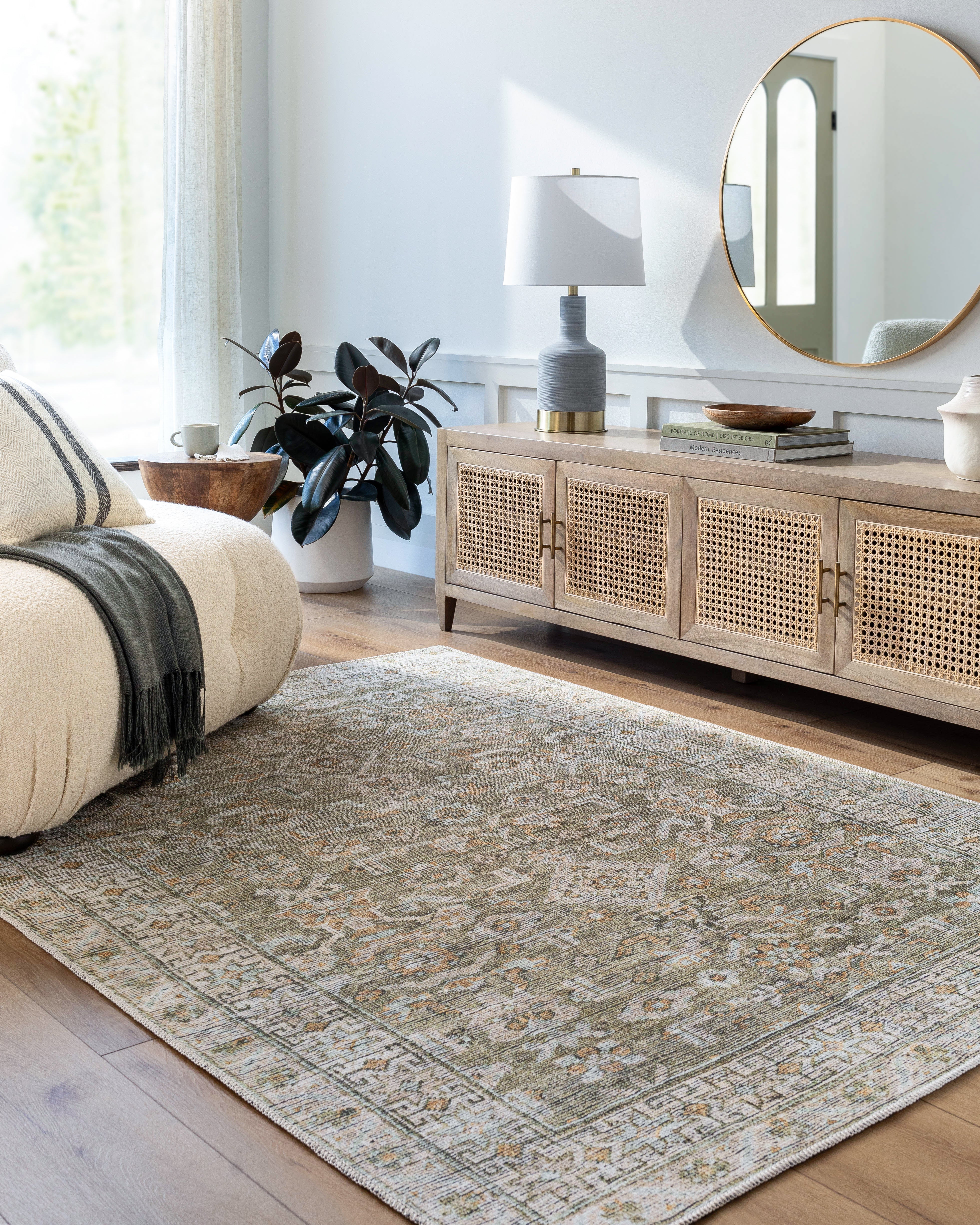 Becki Owens Darling BODA-2301 Cream Machine Washable Area Rug by LIVABLISS