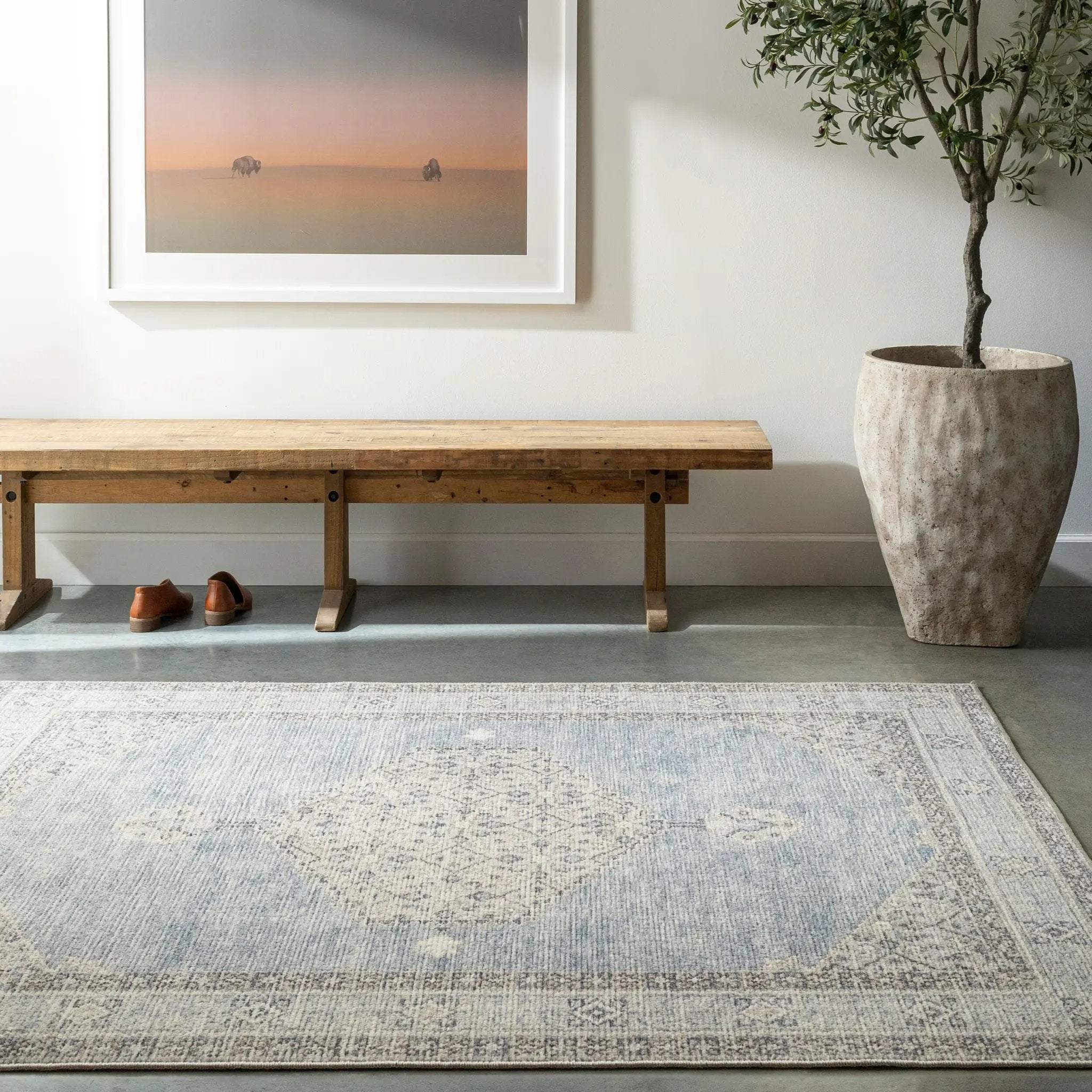 Lila BOLC-2303 Denim Area Rug by Becki Owens x LIVABLISS