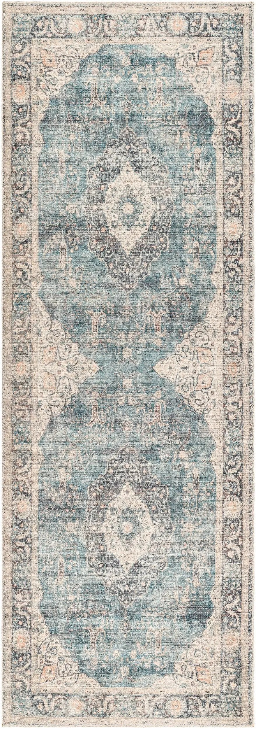 Marlene BOMN-2300 Ice Blue Area Rug by Becki Owens x LIVABLISS