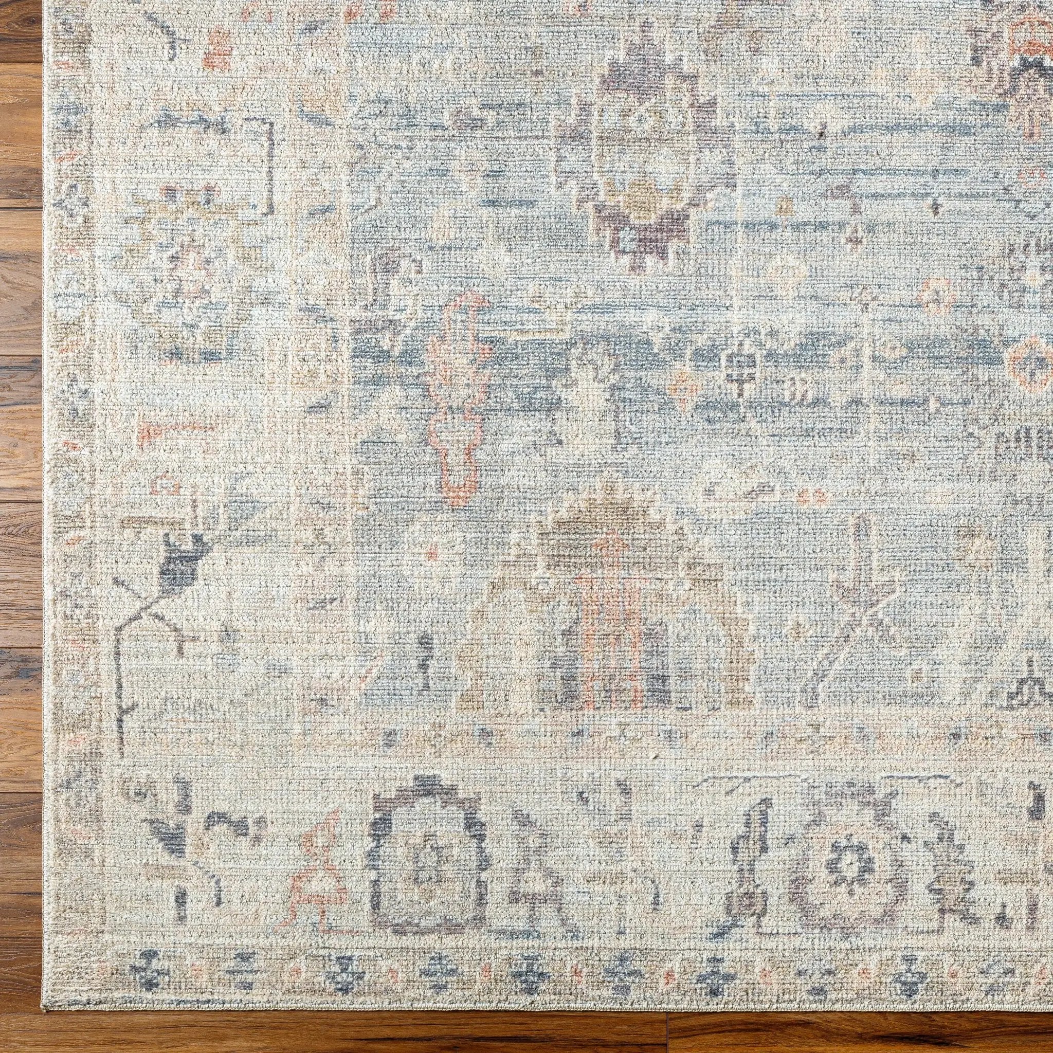 Becki Owens x LIVABLISS Marlene BOMN-2306 Pale Blue Area Rug - Rugs Machine Woven Rug