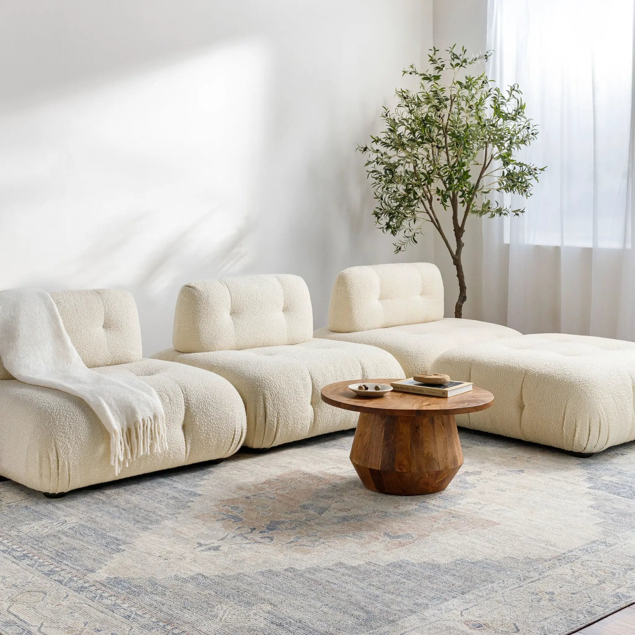 Luca BONC-2300 Denim Area Rug by Becki Owens x LIVABLISS