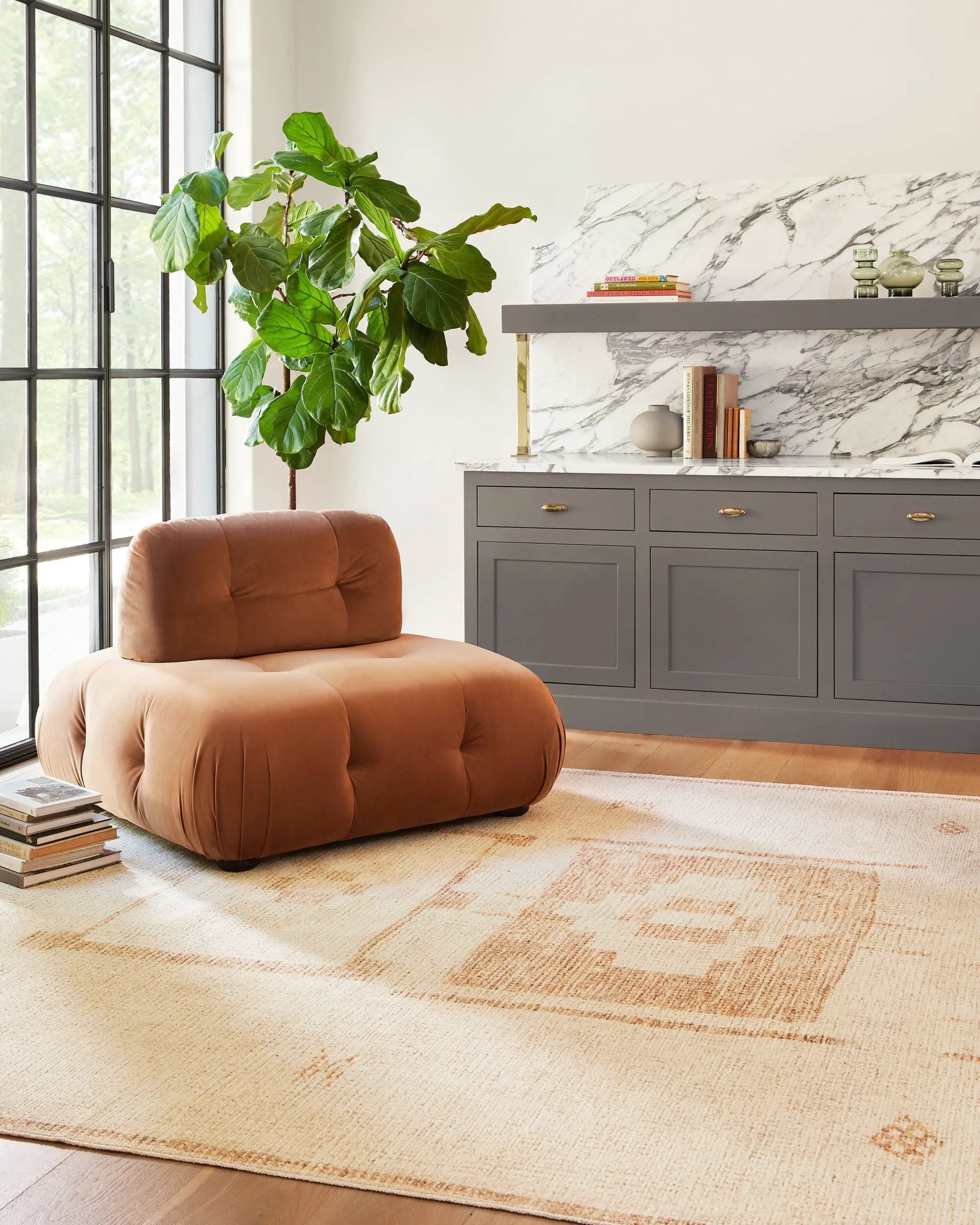Solana BOOC-2300 Burnt-Orange Area Rug by Becki Owens x LIVABLISS