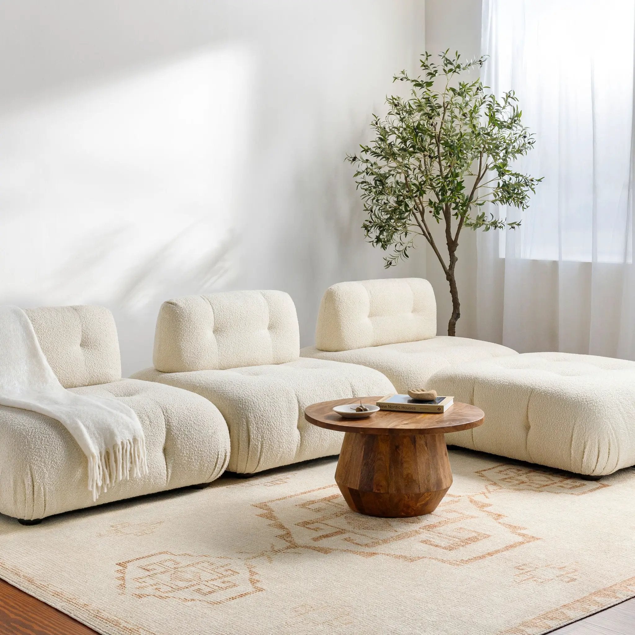 Solana BOOC-2301 Ivory Area Rug by Becki Owens x LIVABLISS