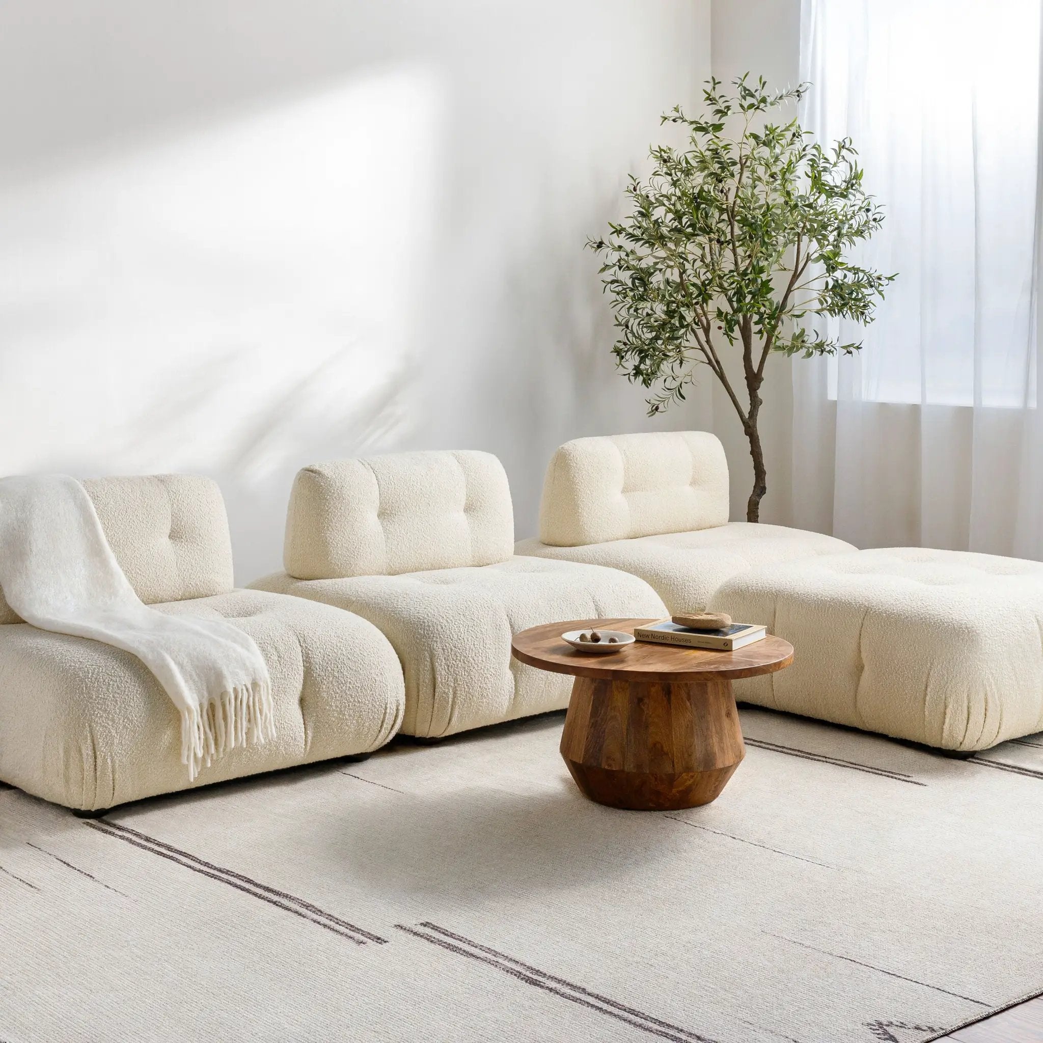 Rivi BORC-2301 Cream Area Rug by Becki Owens x LIVABLISS