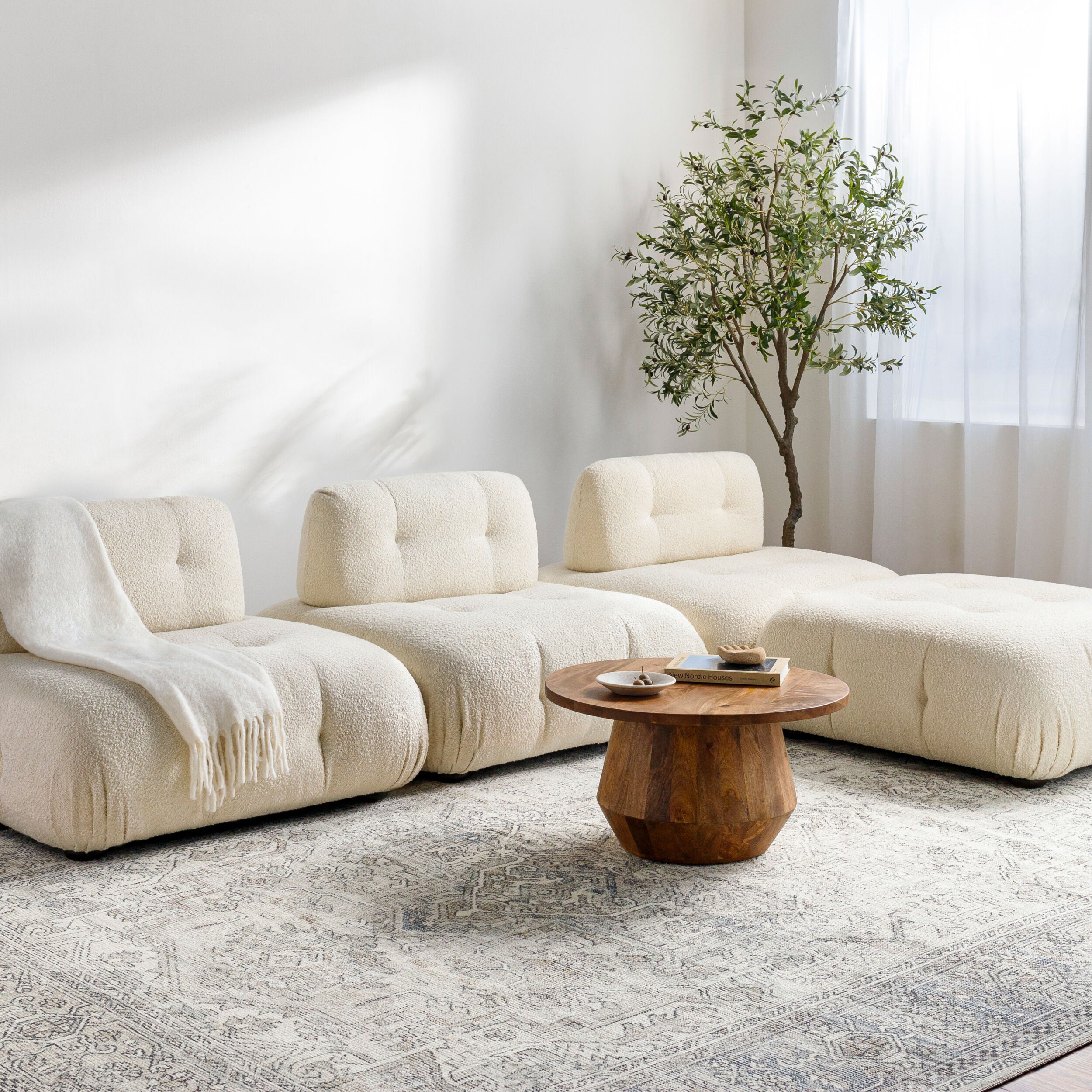 Becki Owens x LIVABLISS Margot BOSC-2300 White Area Rug