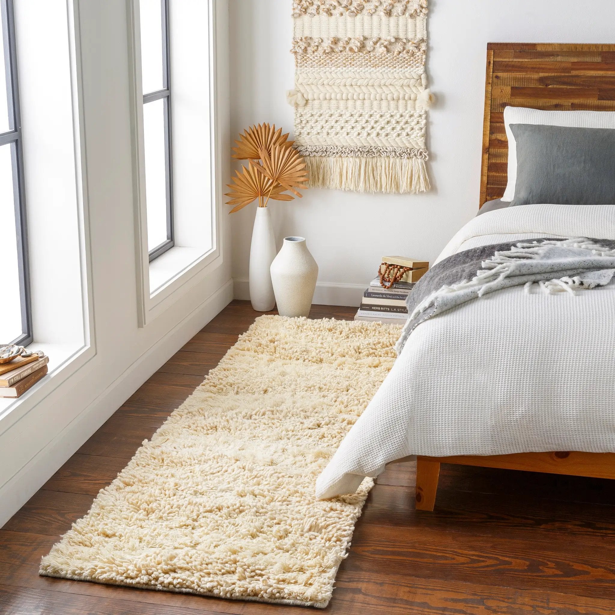 Berkley BRK-3300 Cream Area Rug by LIVABLISS