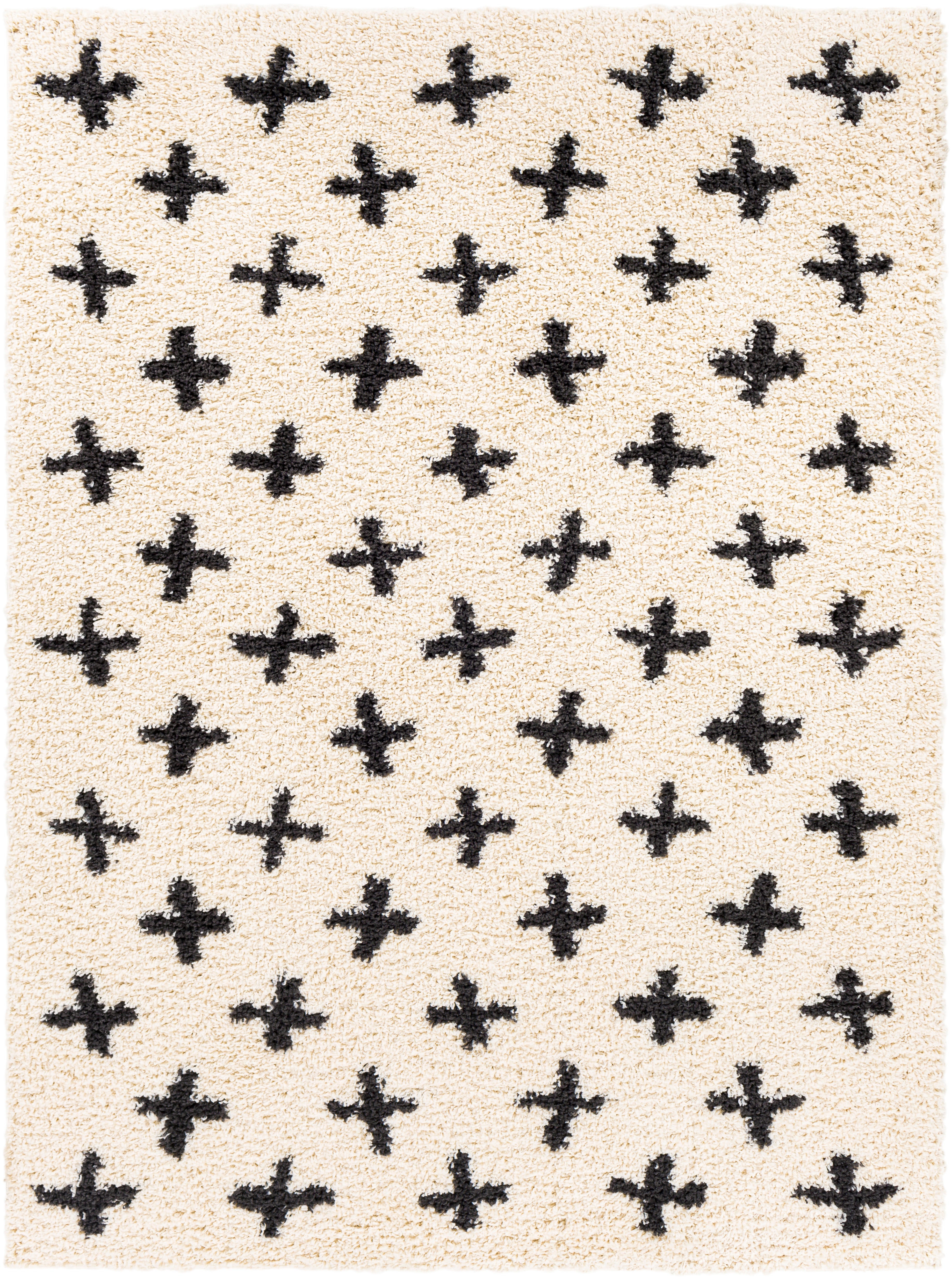 Surya Beni Shag BSH-2304 Off-White Area Rug by LIVABLISS
